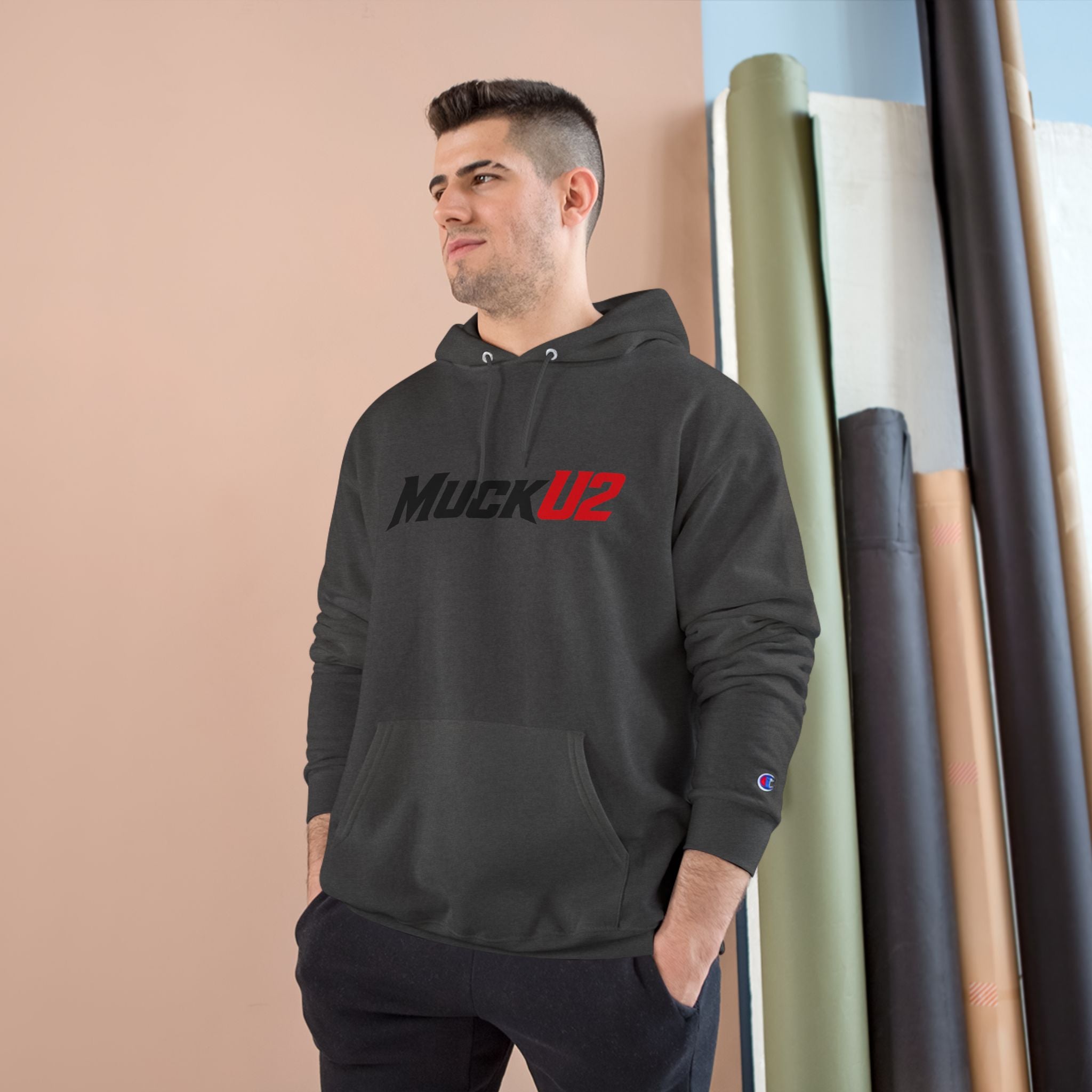 MuckU2 Poker Hoodie (black/red logo/SKU 100053)