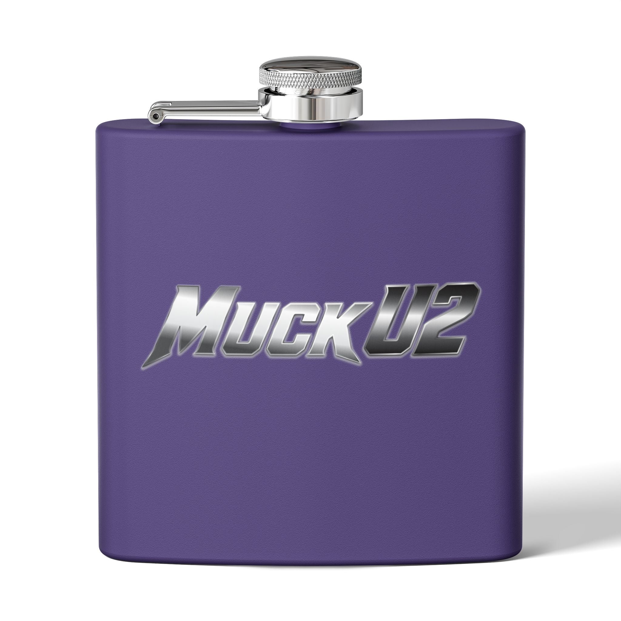 MuckU2 Stainless Steel Poker Flask 6oz (gradient silver/black/SKU100033)