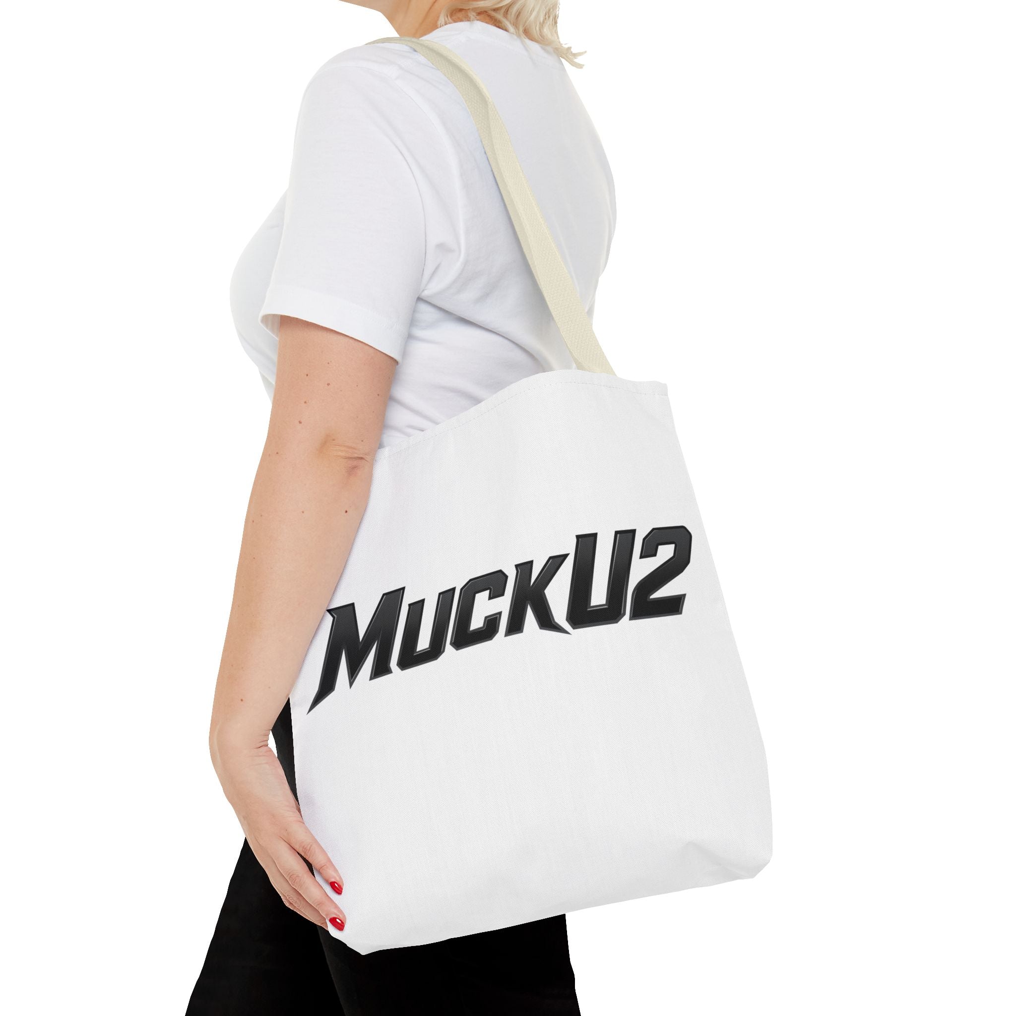MuckU2 Bubble Canvas Poker Tote Bag (black logo SKU 100025)