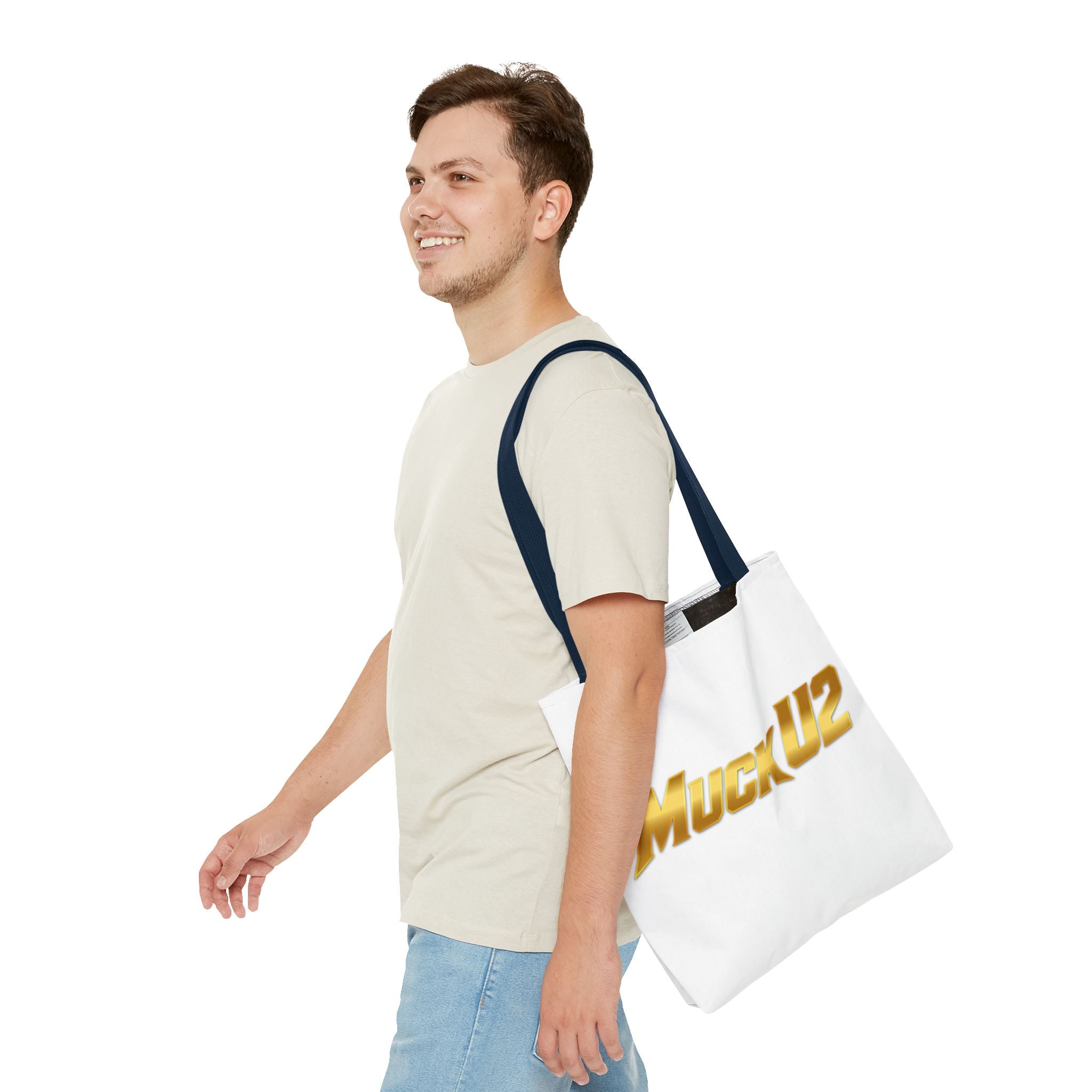 MuckU2 Bubble Canvas Poker Tote Bag (gold logo SKU 100020)