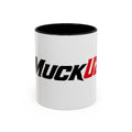 MuckU2 Classic White Mug (black/red logo/SKU 100046)