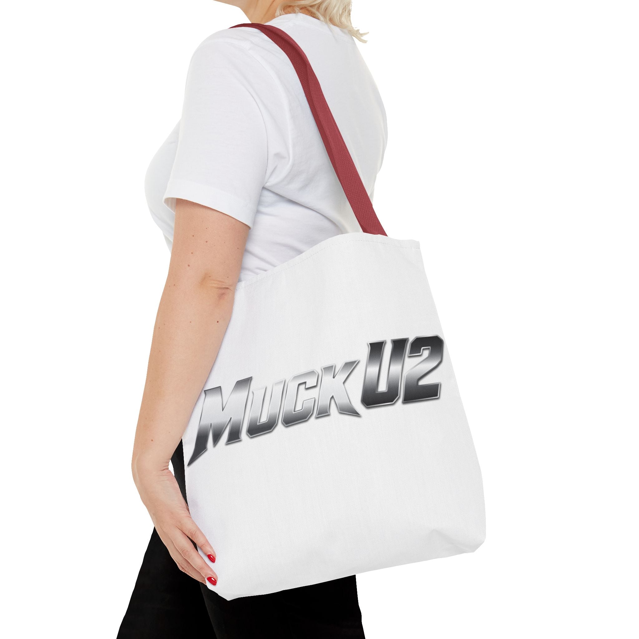 MuckU2 Bubble Canvas Poker Tote Bag (gradient silver logo SKU 100022)