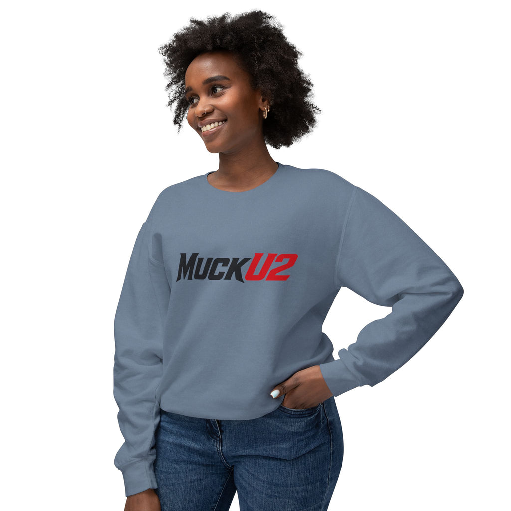 MuckU2 Poker Crewneck Sweatshirt (black/red logo/SKU 100066)