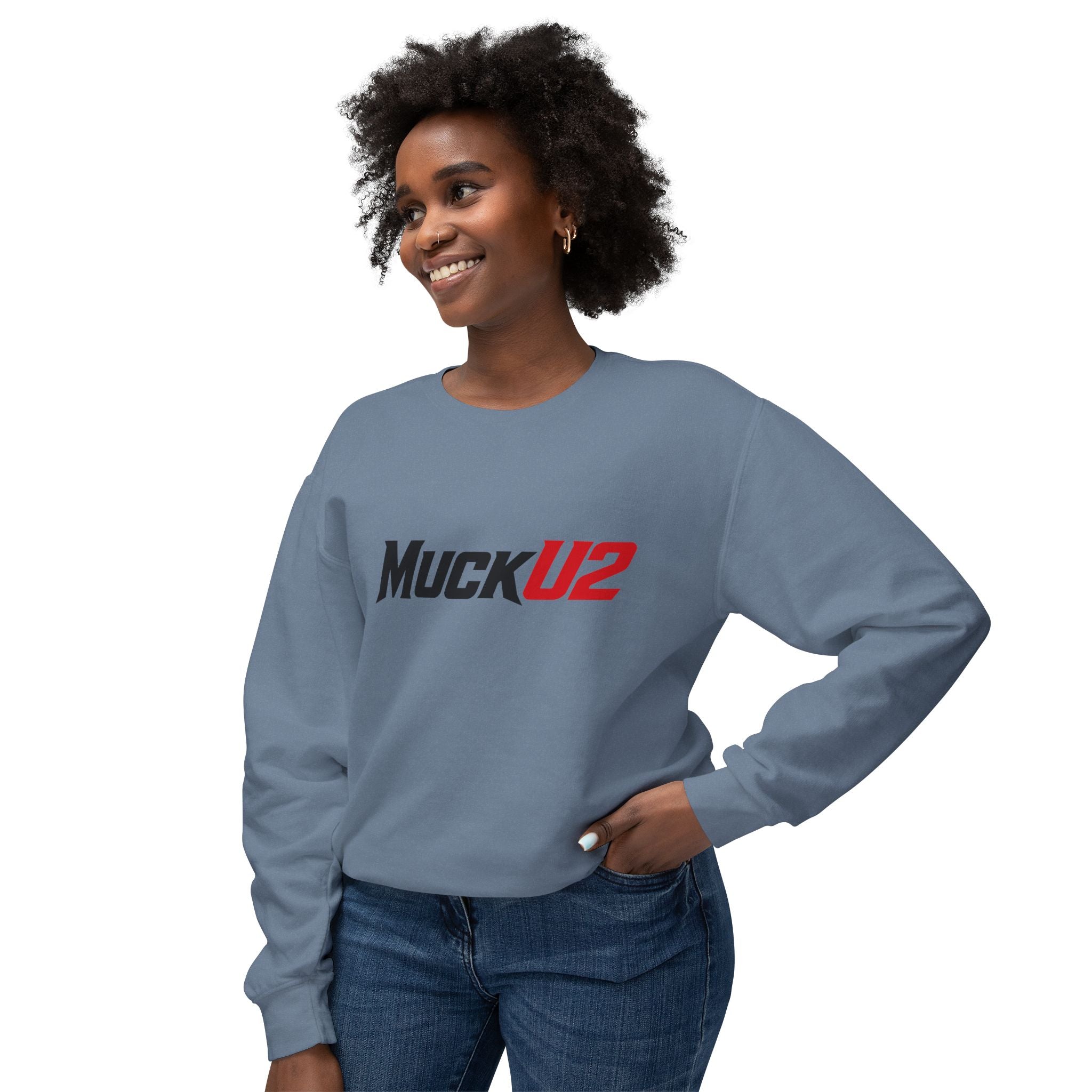 MuckU2 Poker Crewneck Sweatshirt (black/red logo/SKU 100066)