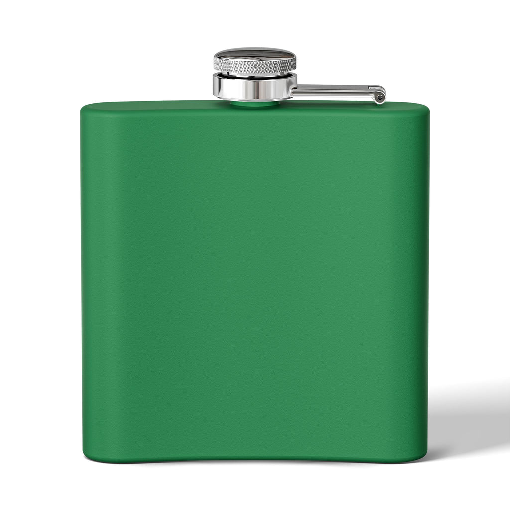 MuckU2 Stainless Steel Poker Flask 6oz (black/red logo/SKU100035)