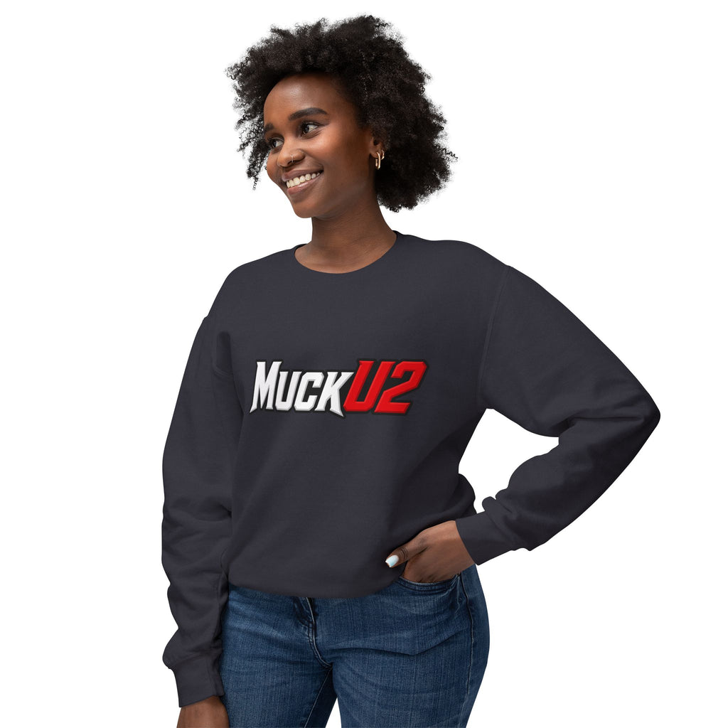 MuckU2 Poker Crewneck Sweatshirt (white/red logo/SKU 100067)