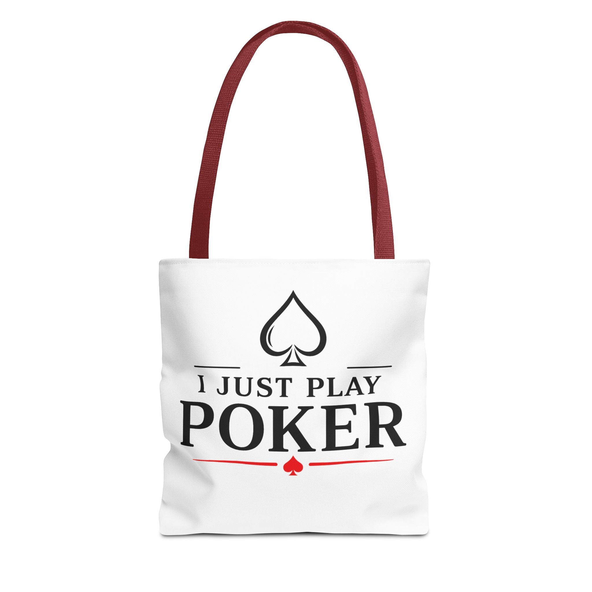 Poker Tote Bag — "I Just Play Poker" Card Player Tote