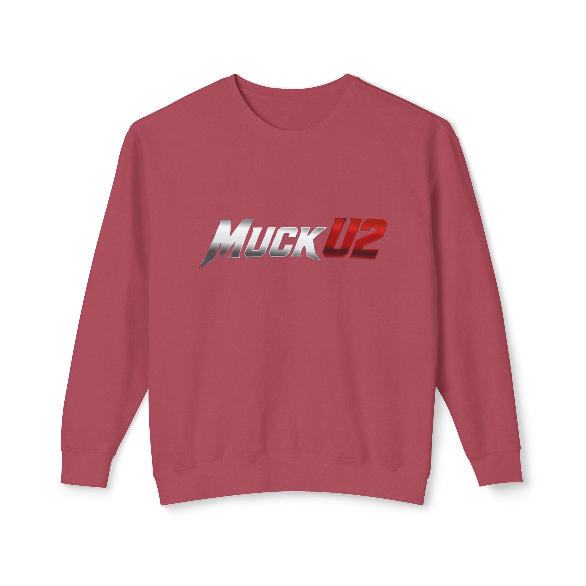 MuckU2 Poker Crewneck Sweatshirt (gradient silver/red logo/SKU 100064)