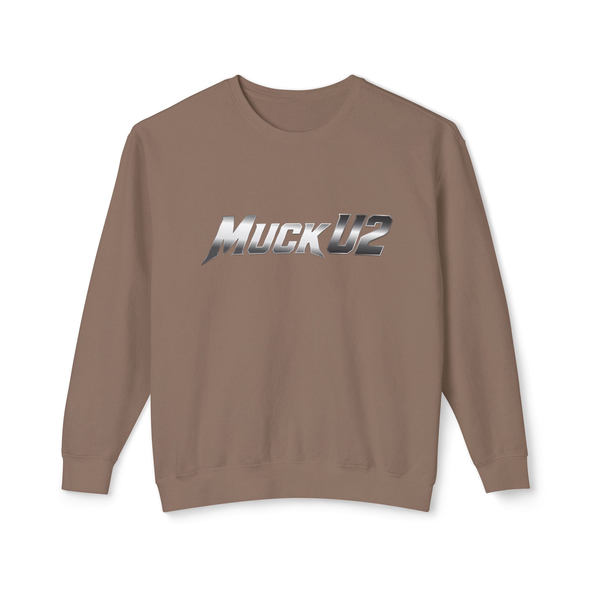 MuckU2 Poker Crewneck Sweatshirt (gradient silver/black logo/SKU 100063)