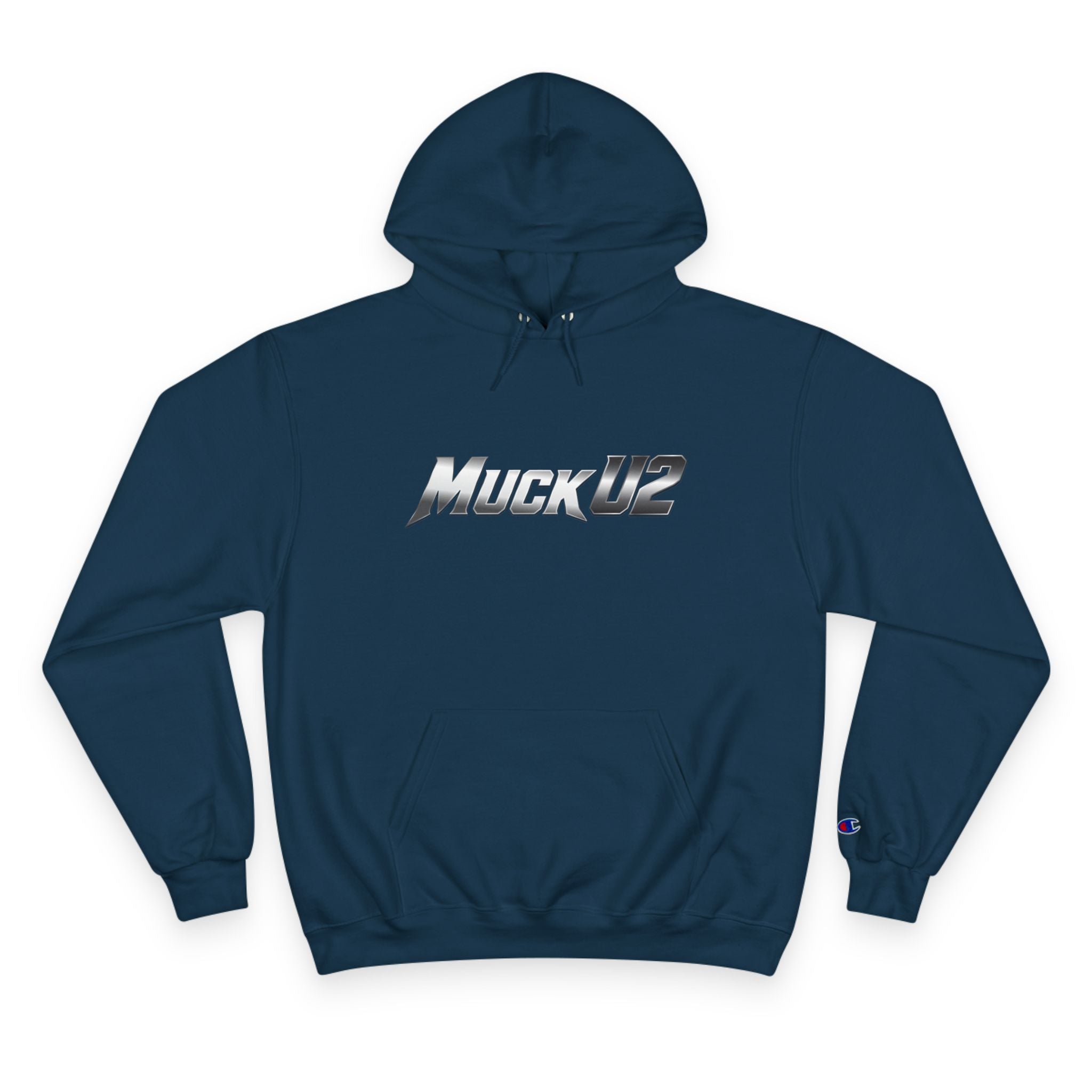 MuckU2 Poker Hoodie (gradient silver/black logo/SKU 100049)