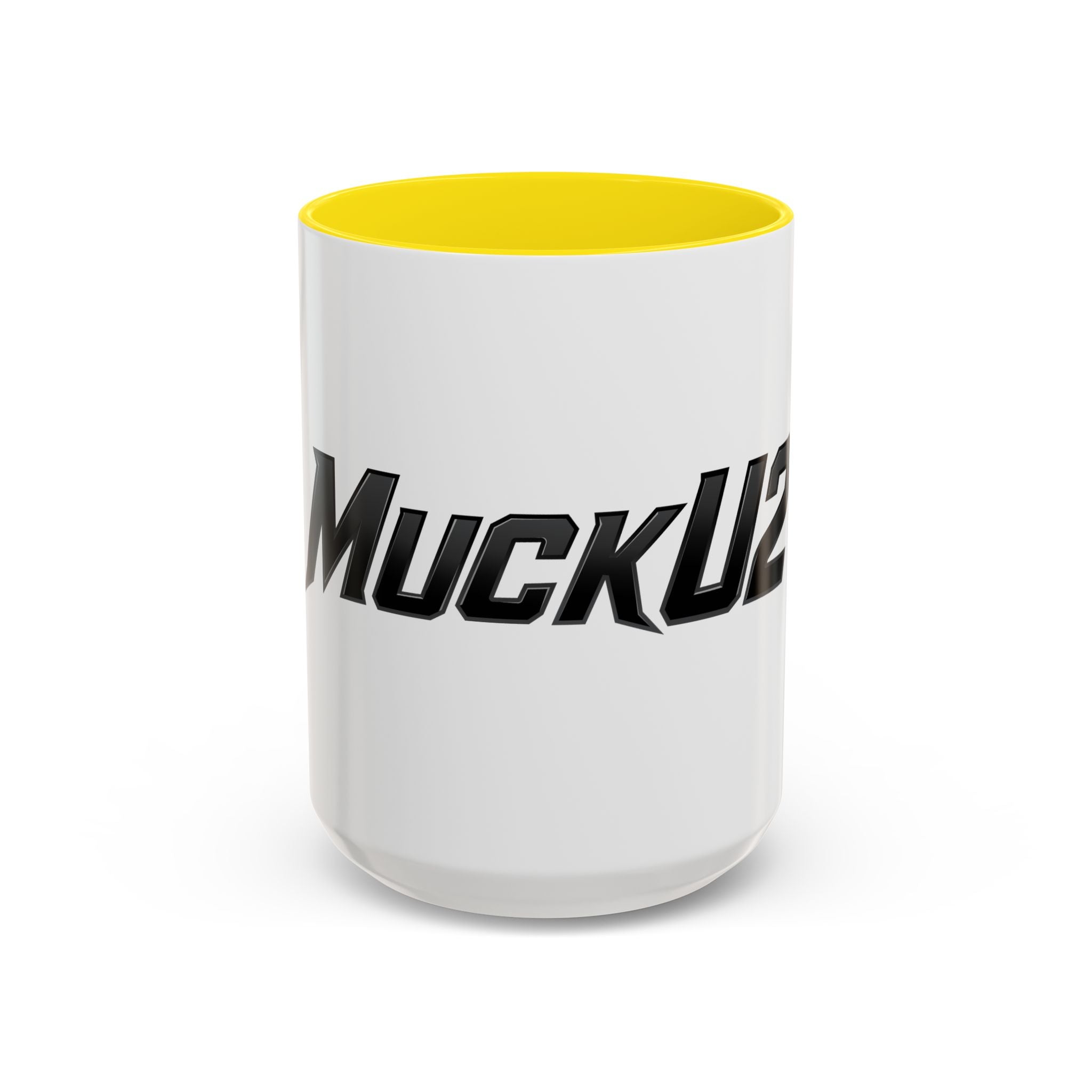 MuckU2 Classic White Mug (black logo/SKU 100045)