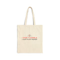 Poker Tote Bag — "I Don't Gamble, I Just Play Poker" Cotton Canvas Shopper