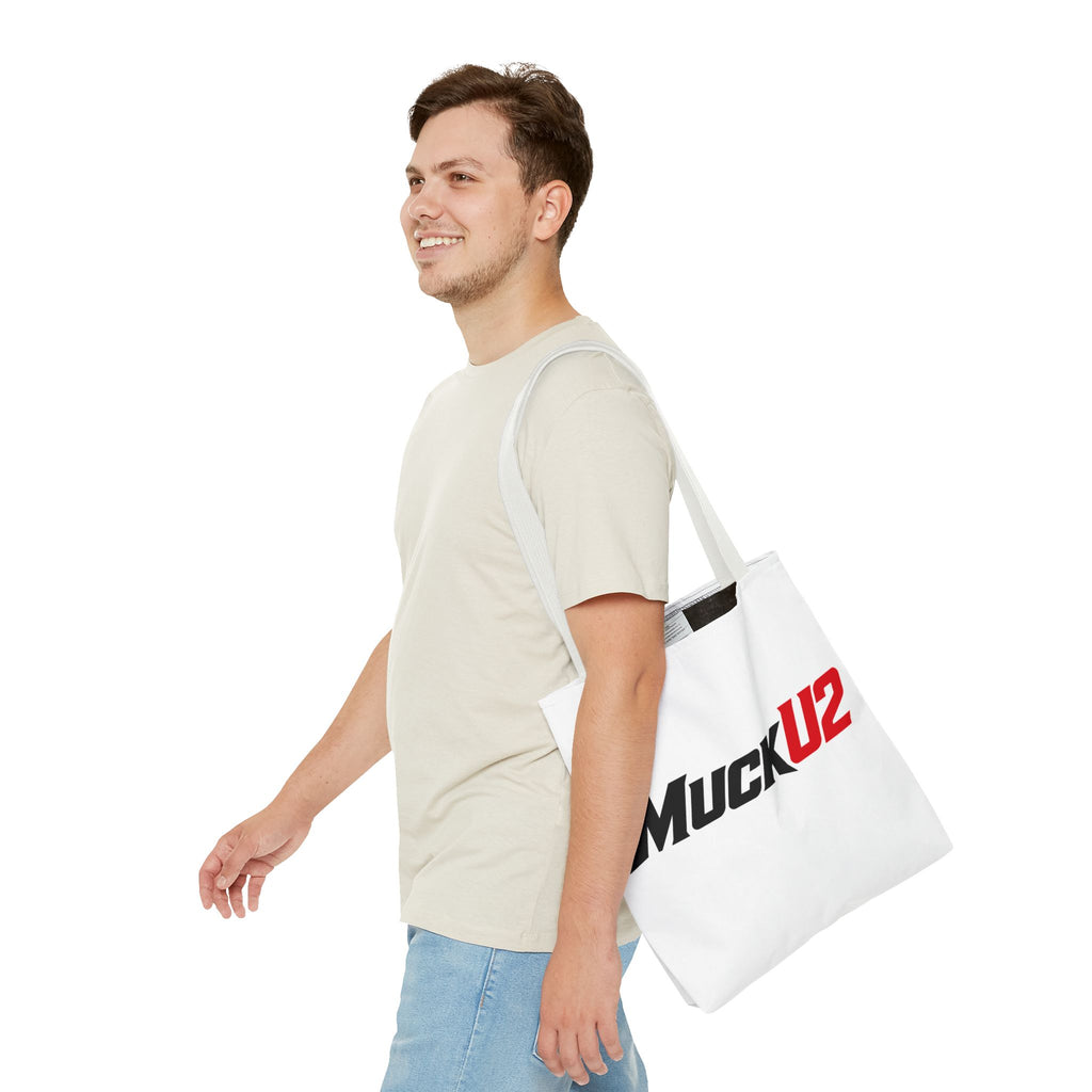 MuckU2 Bubble Canvas Poker Tote Bag (black/red logo SKU 100023)