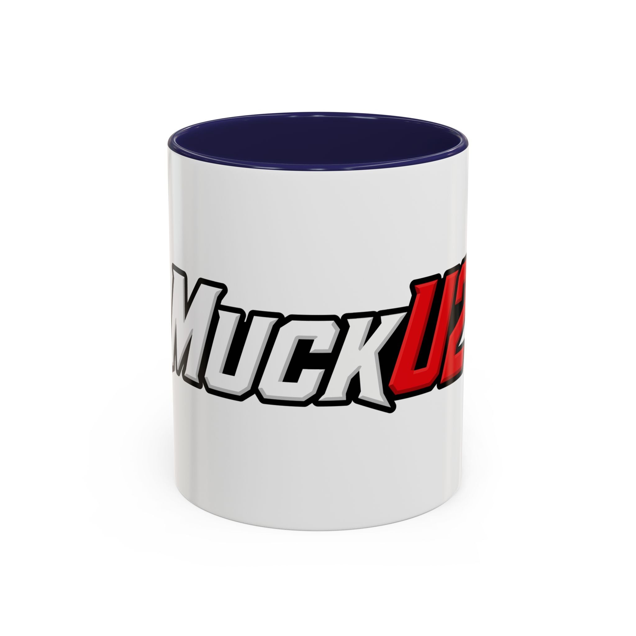 MuckU2 Classic White Mug (white/red logo/SKU 100047)