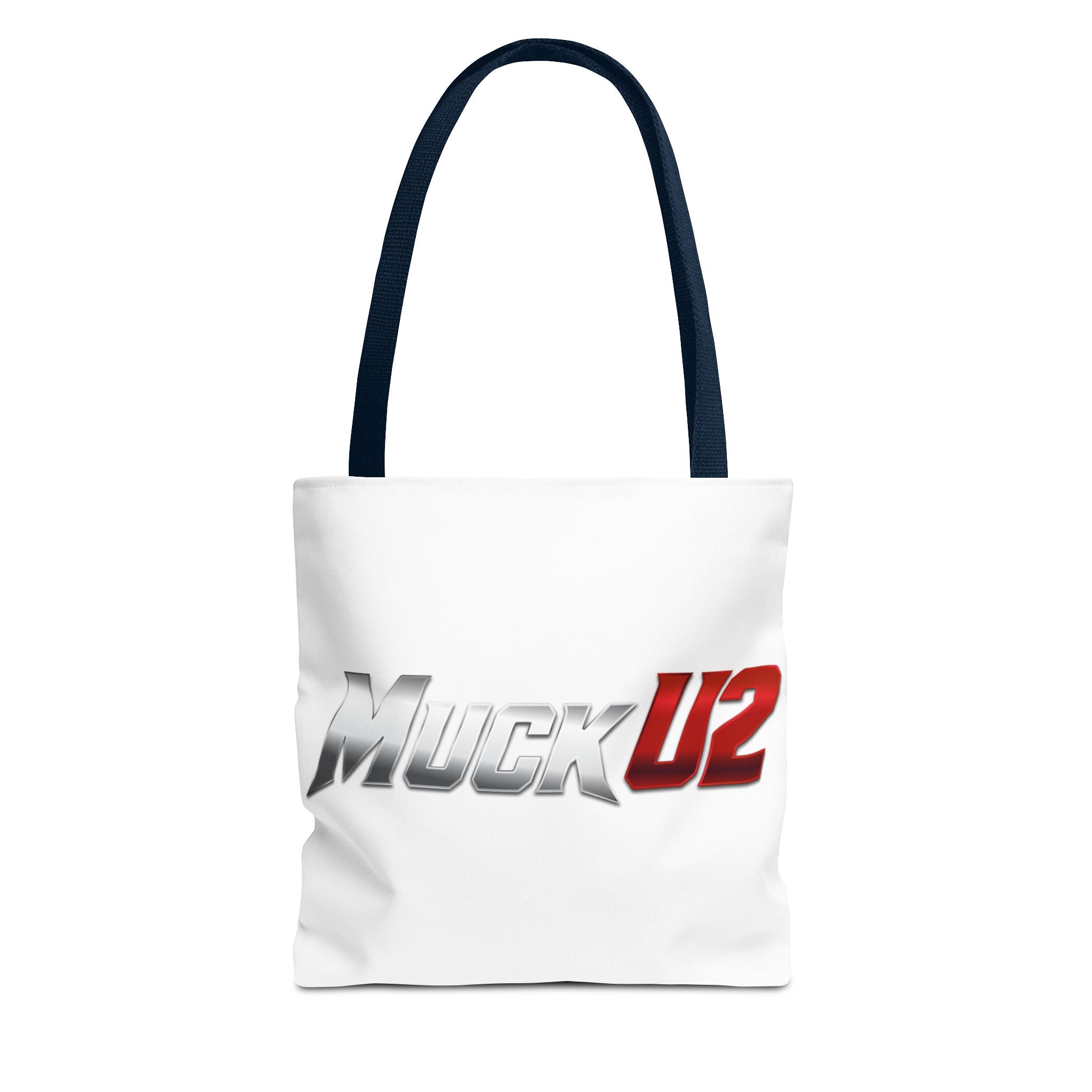 MuckU2 Bubble Canvas Poker Tote Bag (gradient silver/red logo SKU 100021)