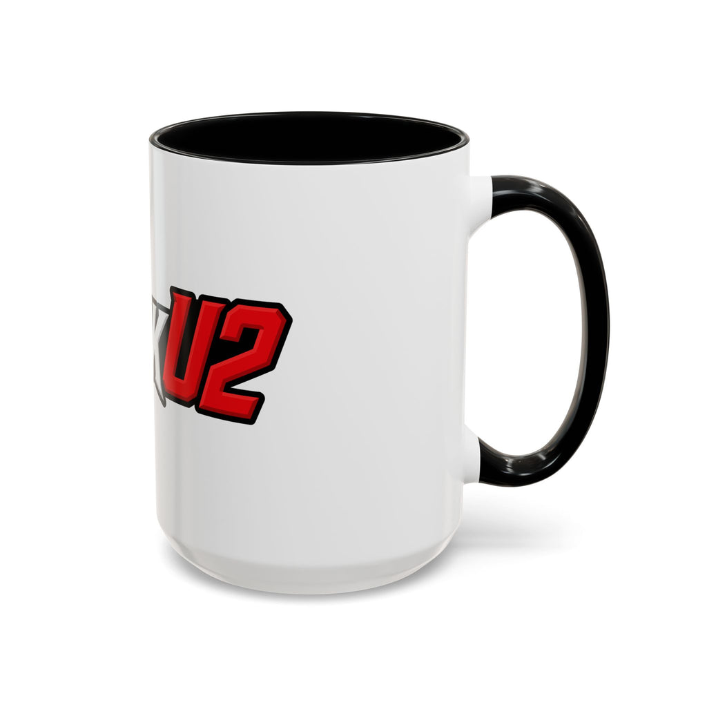 MuckU2 Classic White Mug (white/red logo/SKU 100047)