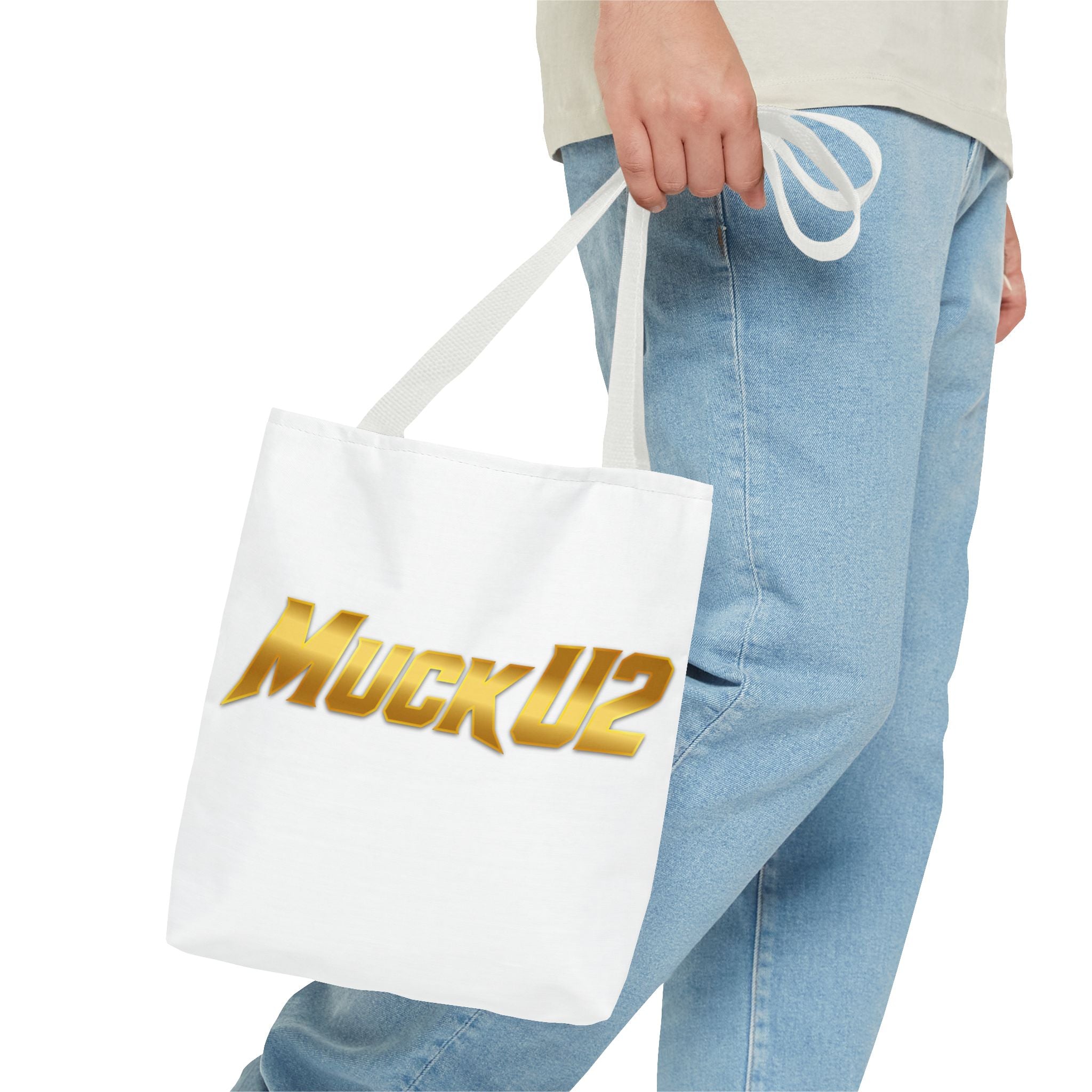 MuckU2 Bubble Canvas Poker Tote Bag (gold logo SKU 100020)