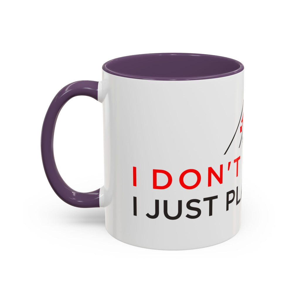 Poker Coffee Mug — "Don’t Gamble, Just Play Poker" Accent Mug (11/15 oz)