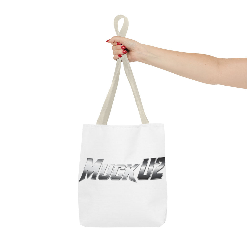 MuckU2 Bubble Canvas Poker Tote Bag (gradient silver logo SKU 100022)