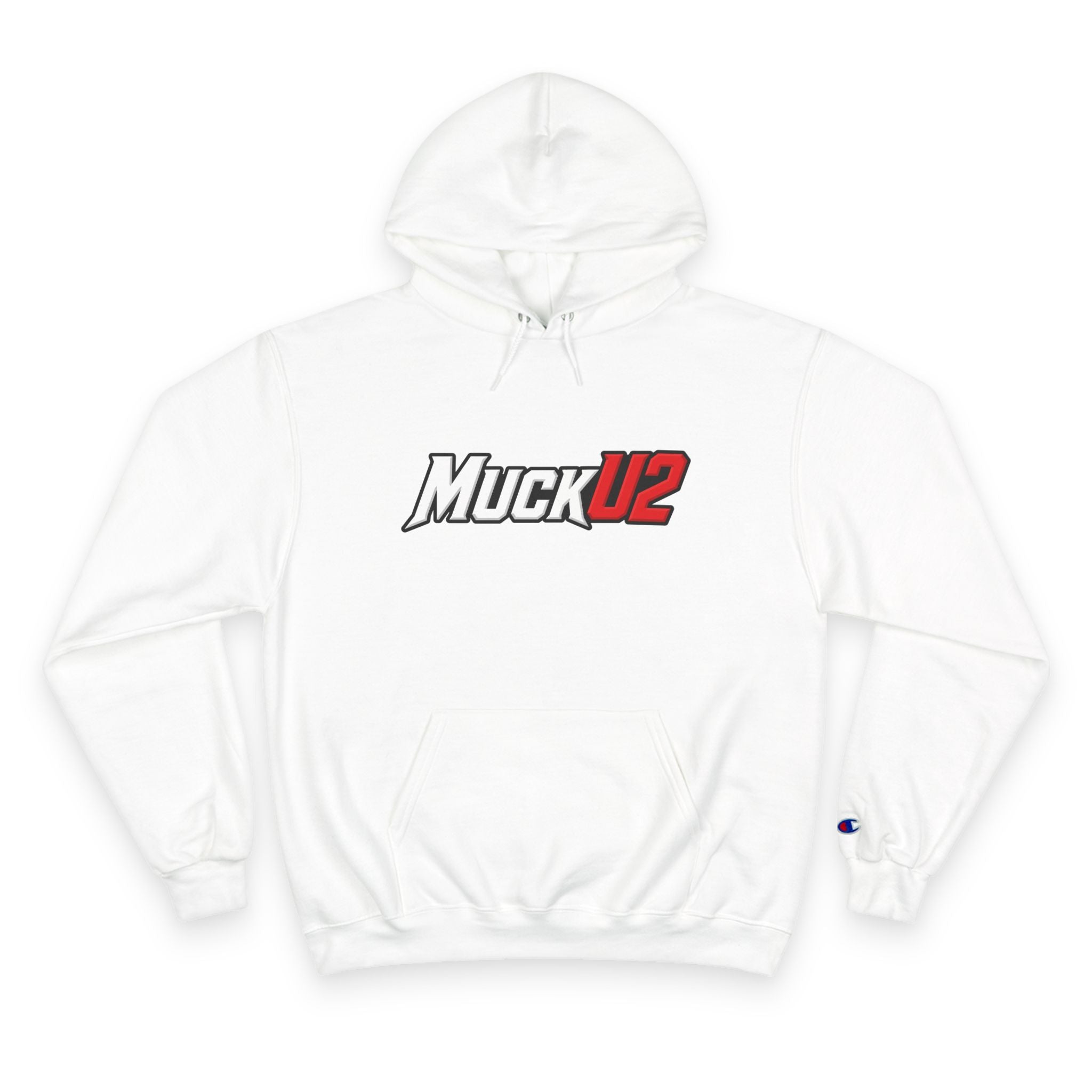 MuckU2 Poker Hoodie (white/red logo/SKU 100051)