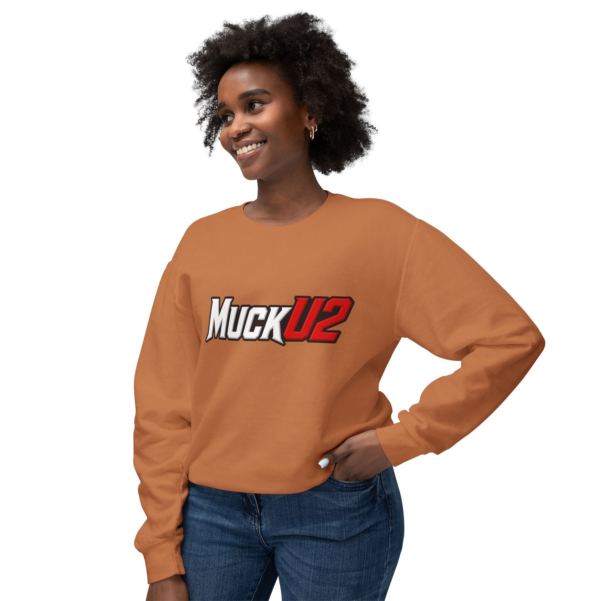 MuckU2 Poker Crewneck Sweatshirt (white/red logo/SKU 100067)