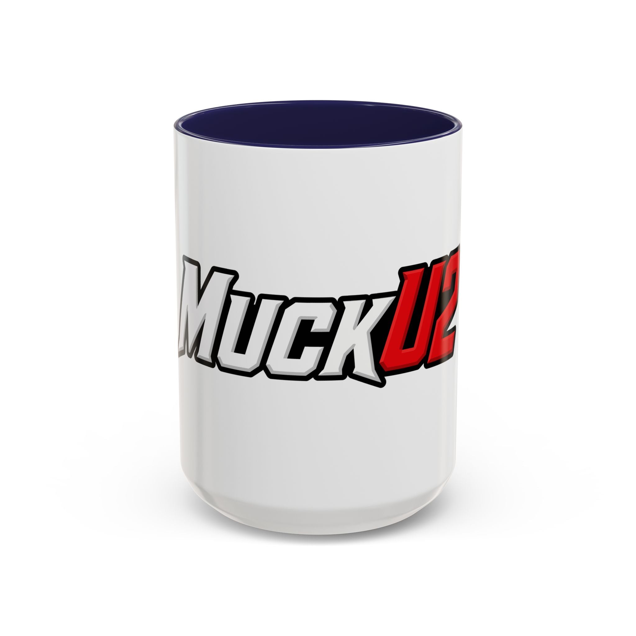 MuckU2 Classic White Mug (white/red logo/SKU 100047)