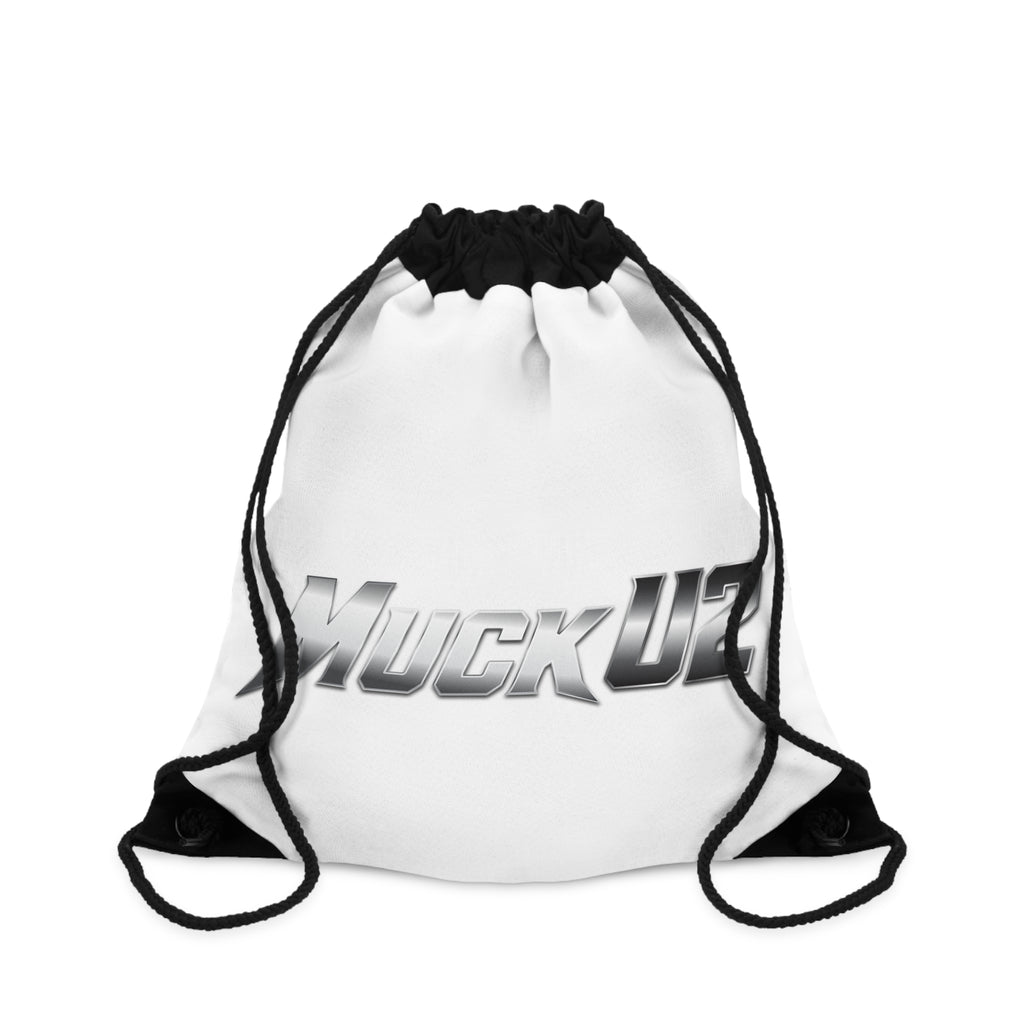 MuckU2 Poker Drawstring Bag (gradient silver/black logo/SKU 100085)