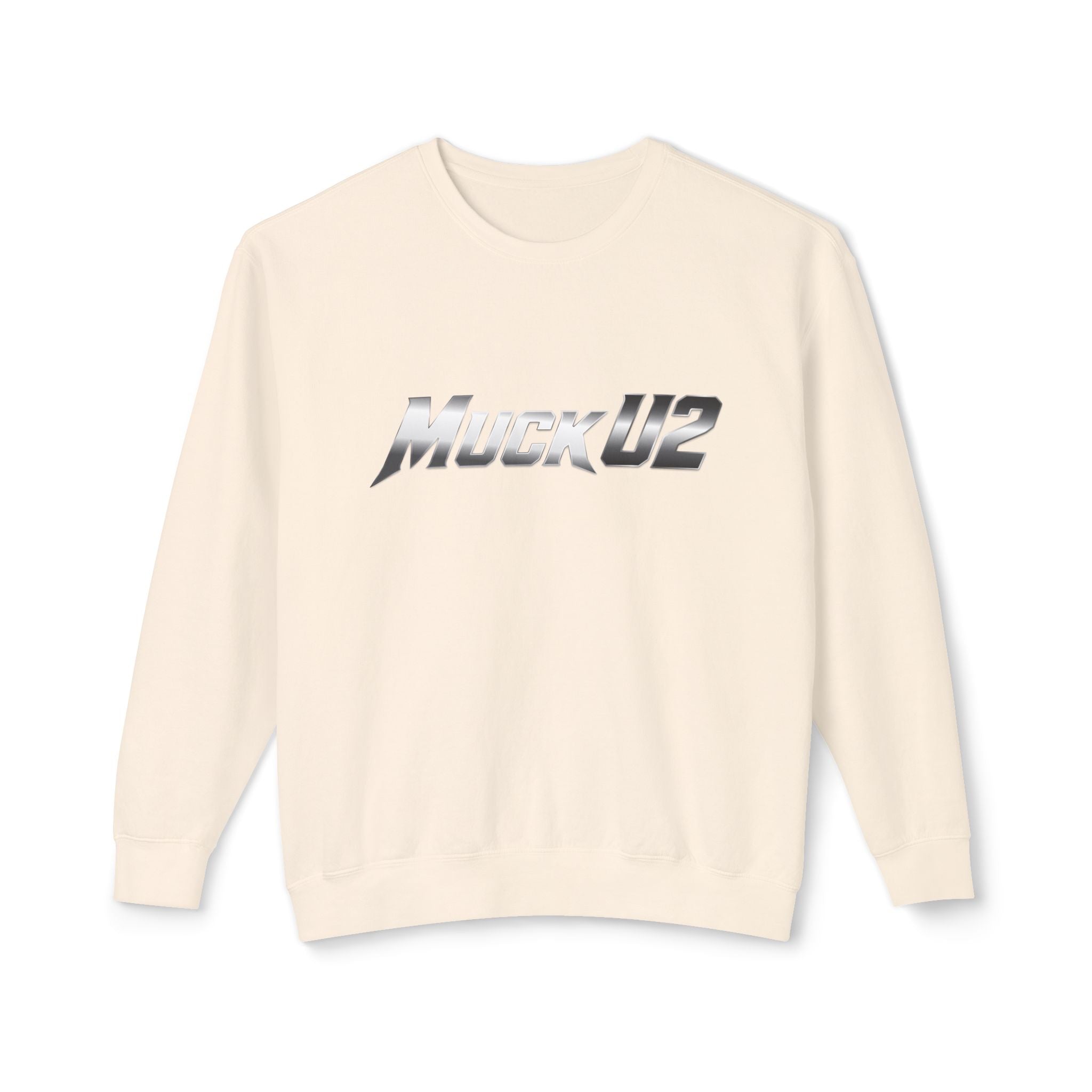 MuckU2 Poker Crewneck Sweatshirt (gradient silver/black logo/SKU 100063)
