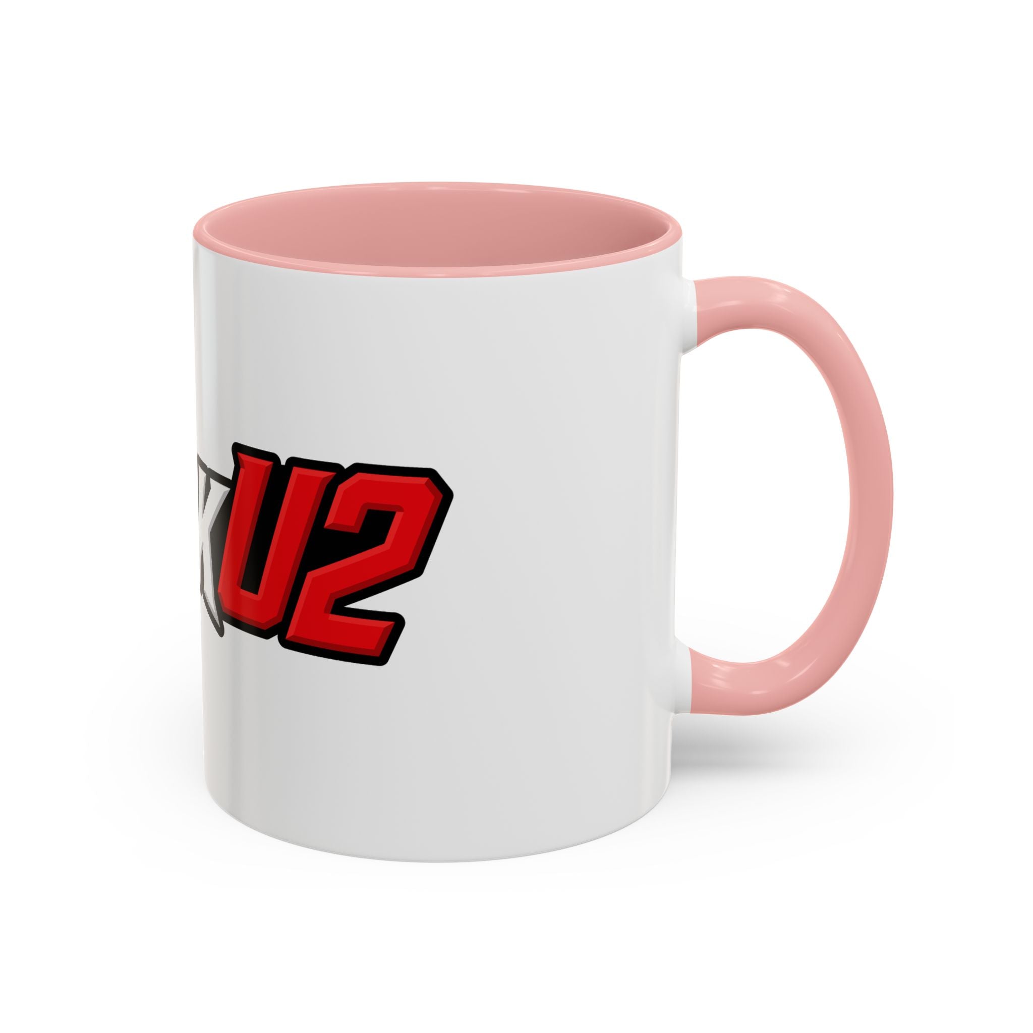 MuckU2 Classic White Mug (white/red logo/SKU 100047)