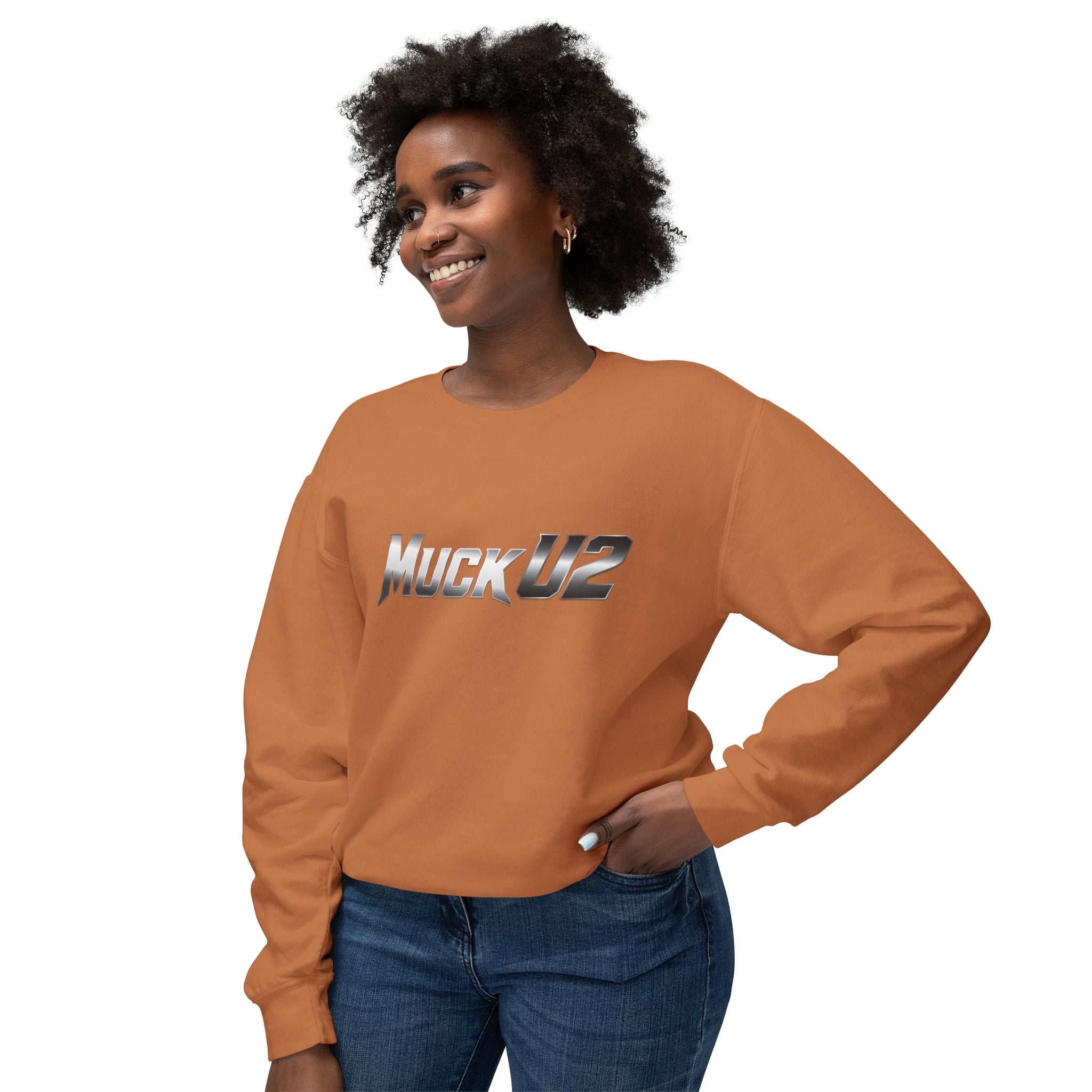 MuckU2 Poker Crewneck Sweatshirt (gradient silver/black logo/SKU 100063)