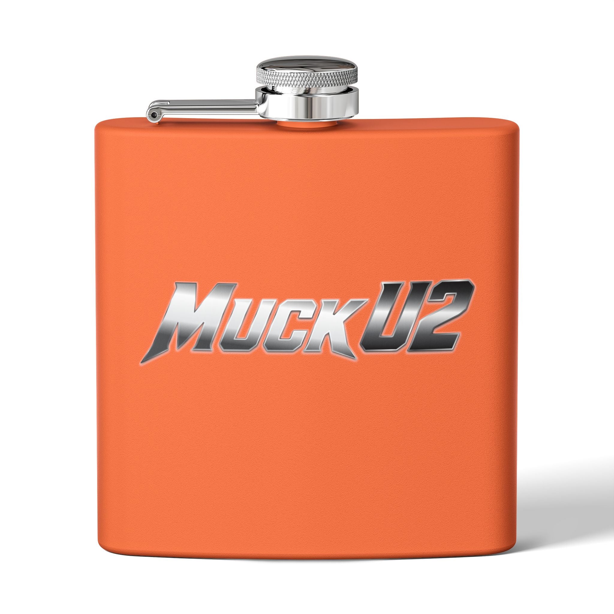 MuckU2 Stainless Steel Poker Flask 6oz (gradient silver/black/SKU100033)