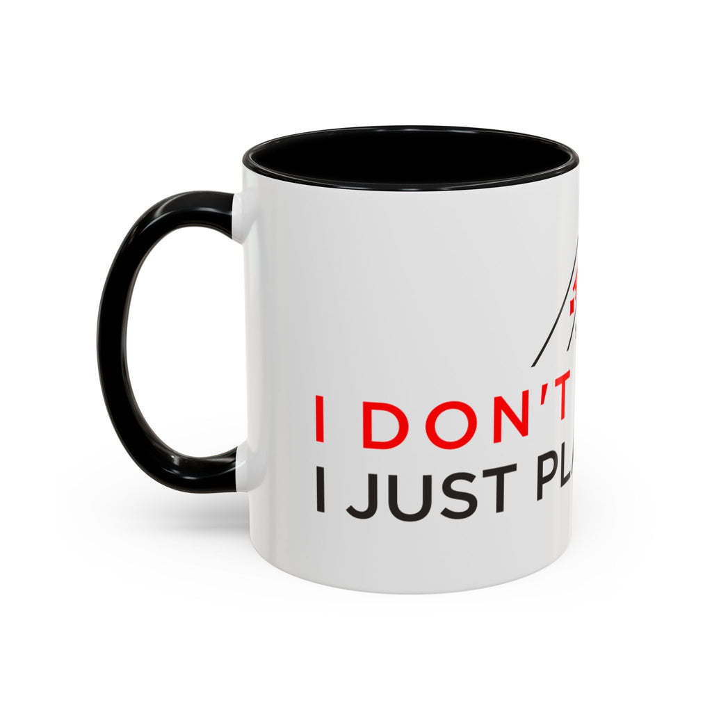 Poker Coffee Mug — "Don’t Gamble, Just Play Poker" Accent Mug (11/15 oz)