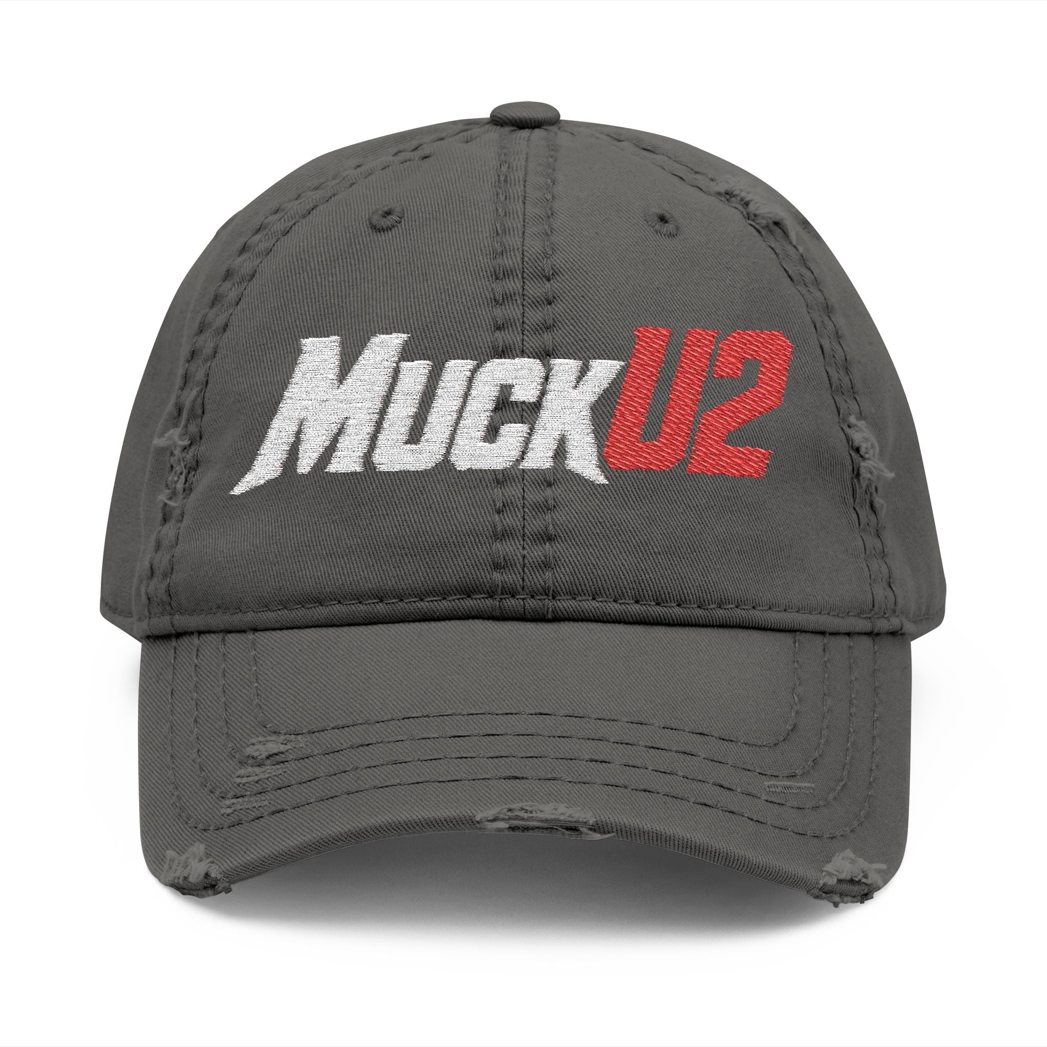 MuckU2 Poker Trucker Cap (embroider white/red logo/SKU 100083)