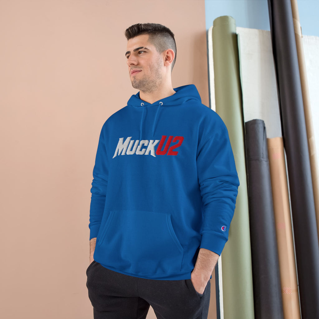 MuckU2 Poker Hoodie (embroidered white/red logo/SKU 100054)