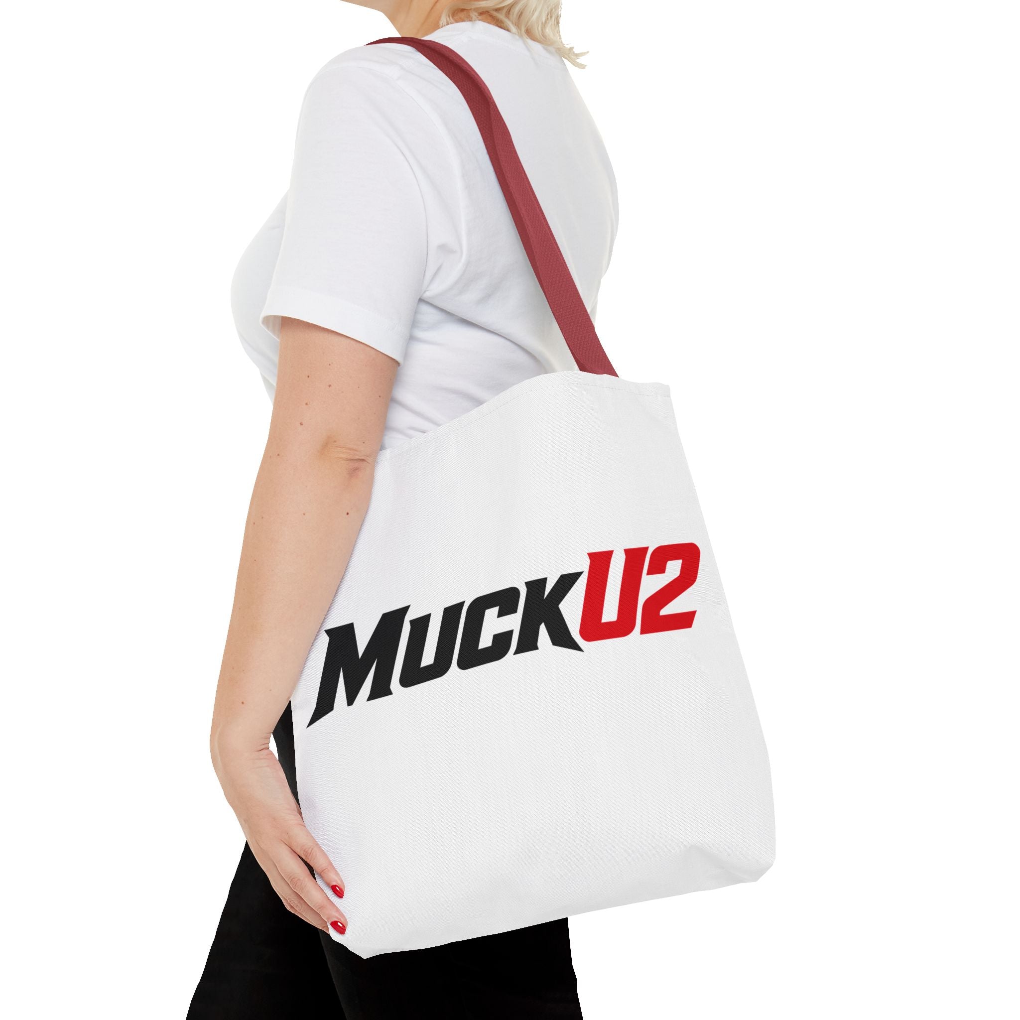 MuckU2 Bubble Canvas Poker Tote Bag (black/red logo SKU 100023)