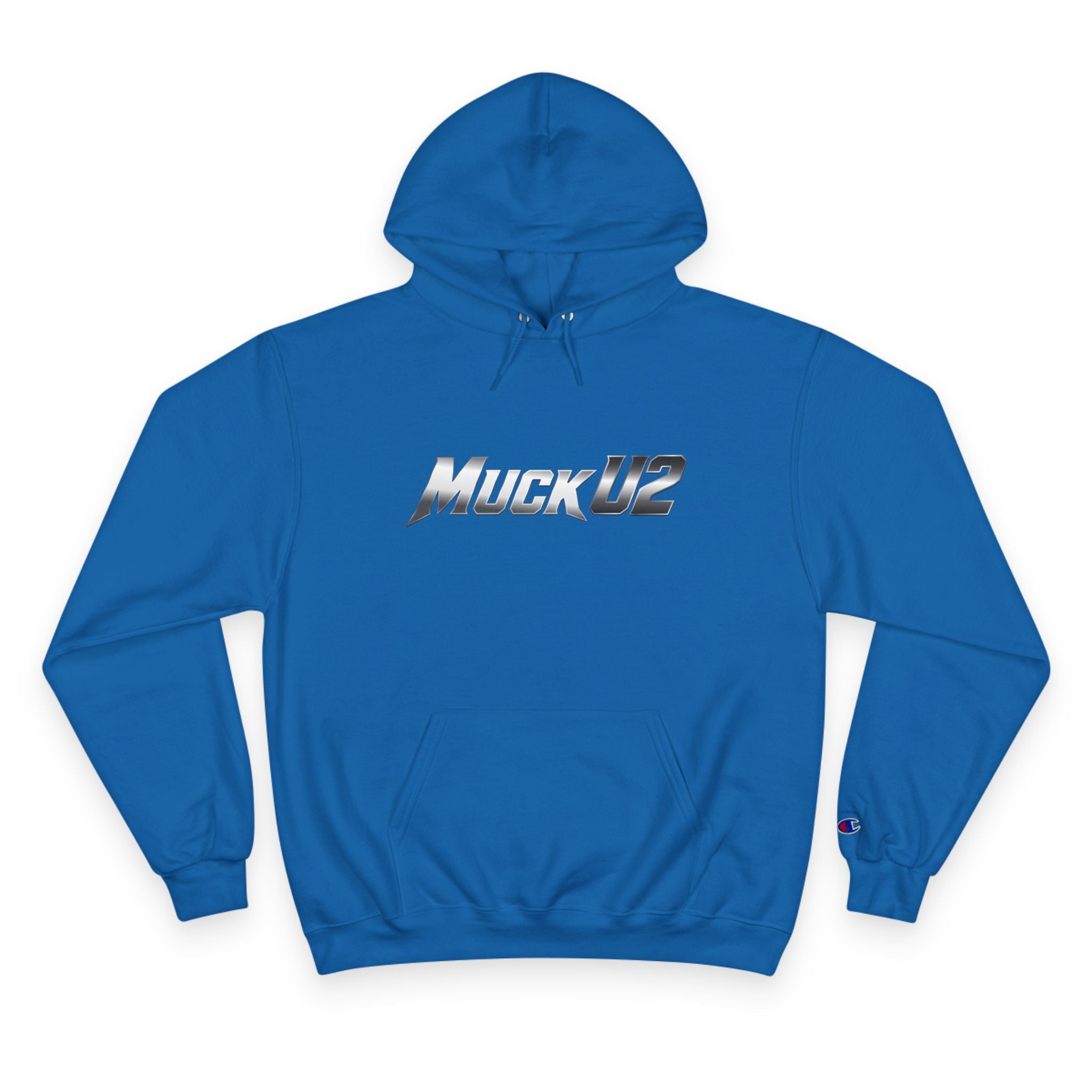 MuckU2 Poker Hoodie (gradient silver/black logo/SKU 100049)