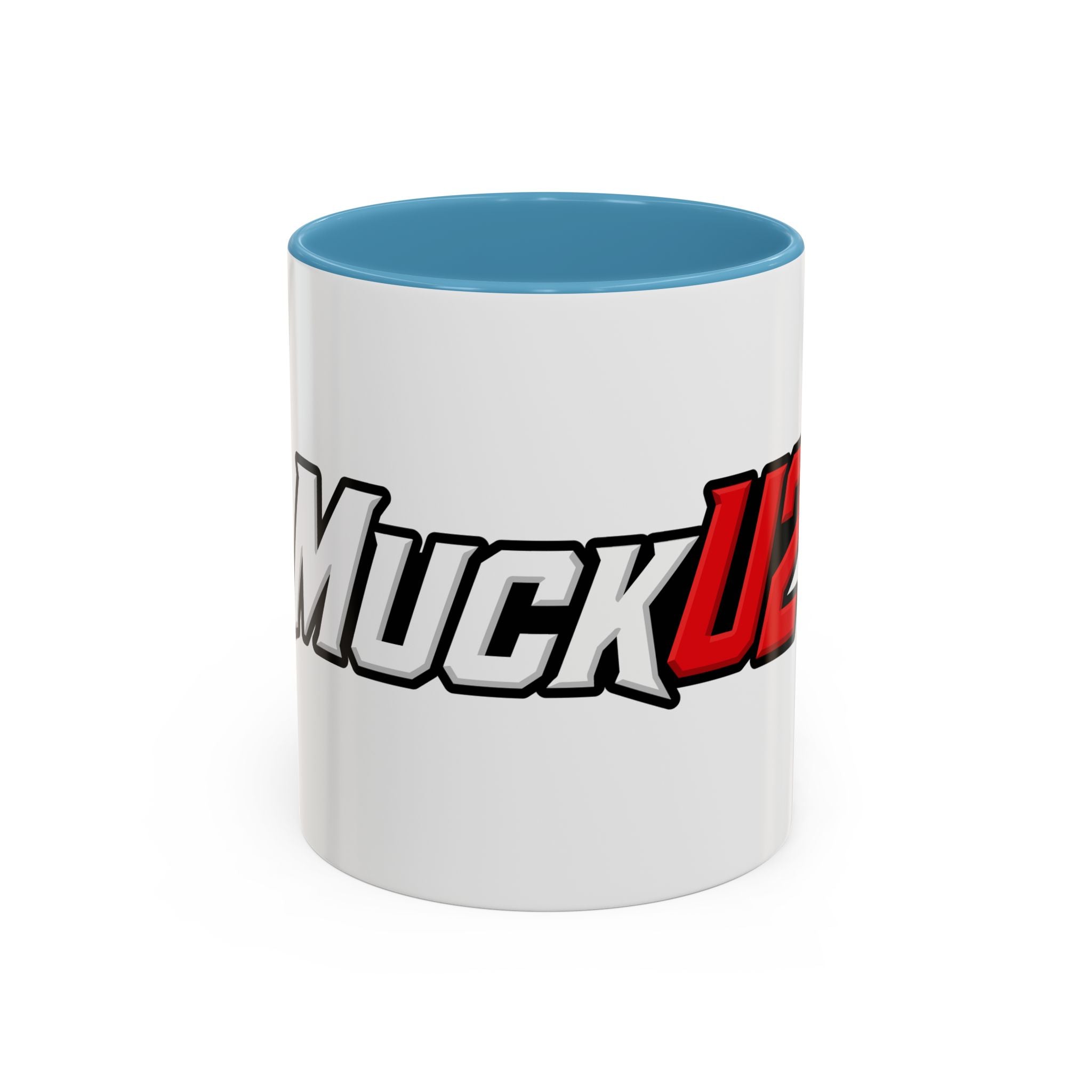 MuckU2 Classic White Mug (white/red logo/SKU 100047)