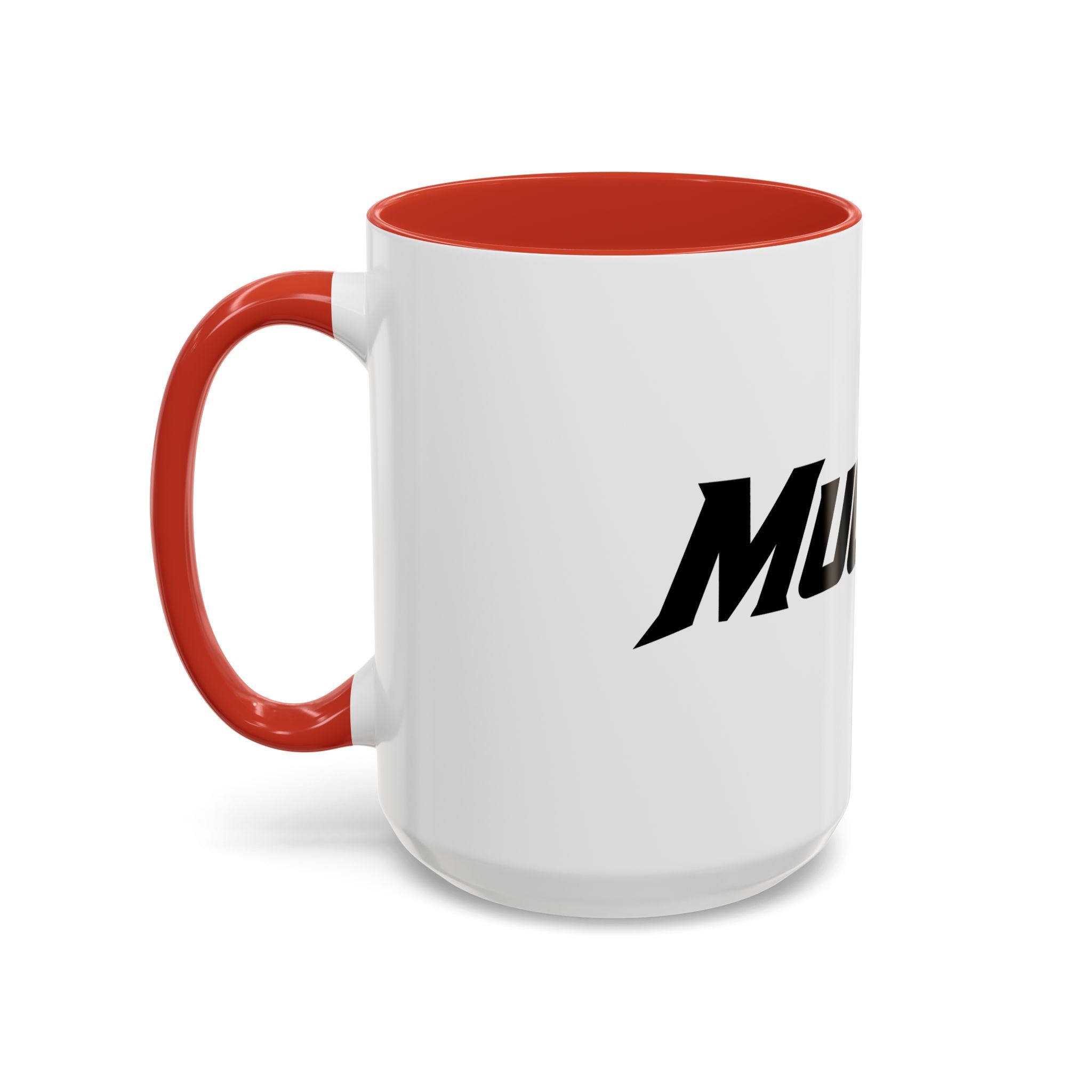 MuckU2 Classic White Mug (black/red logo/SKU 100046)
