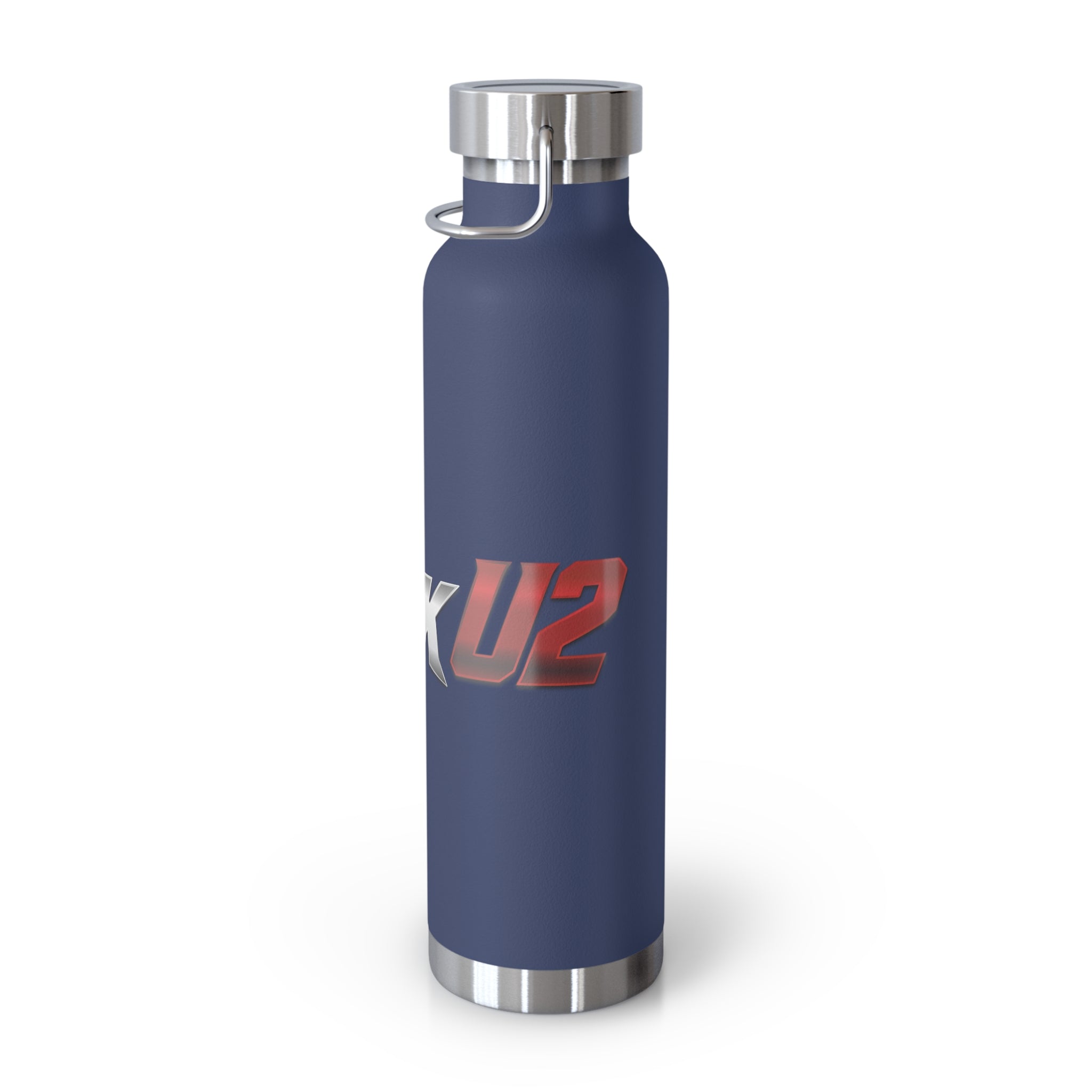 MuckU2 Insulated Water Bottle (gradient silver/red logo SKU 100012)