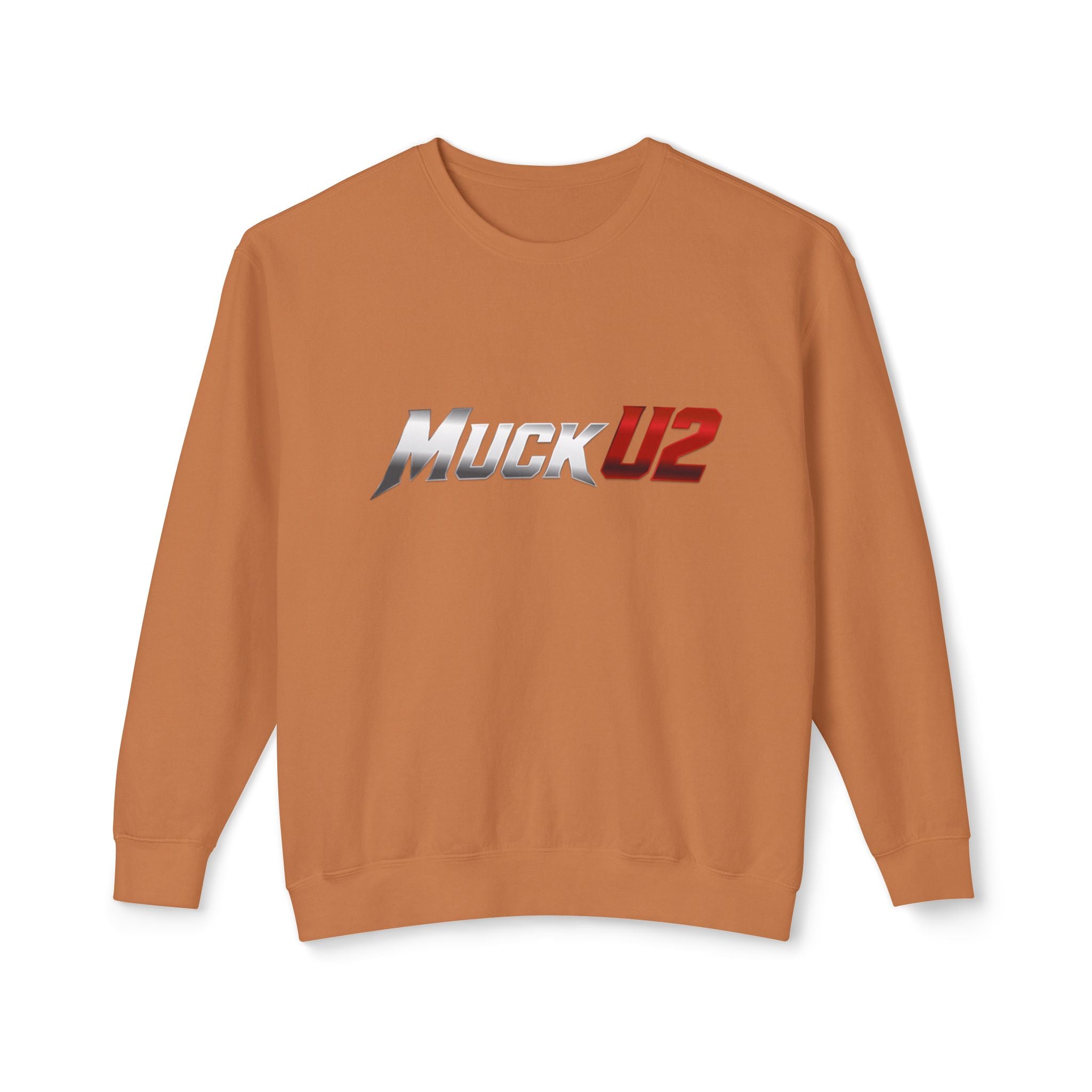 MuckU2 Poker Crewneck Sweatshirt (gradient silver/red logo/SKU 100064)