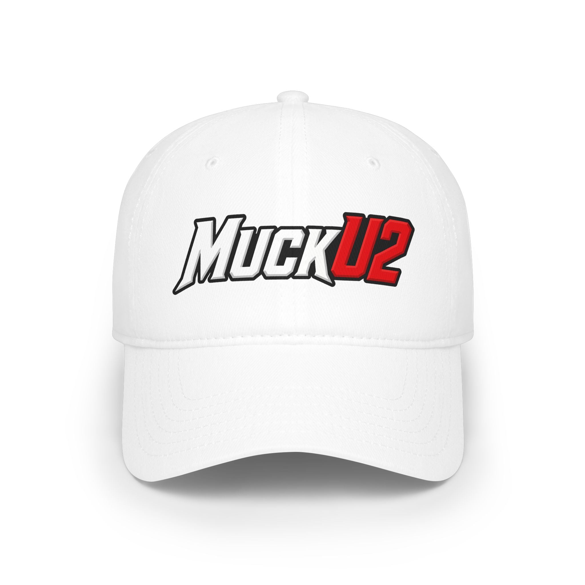 MuckU2 Poker Cap (white/red logo/SKU 100075)