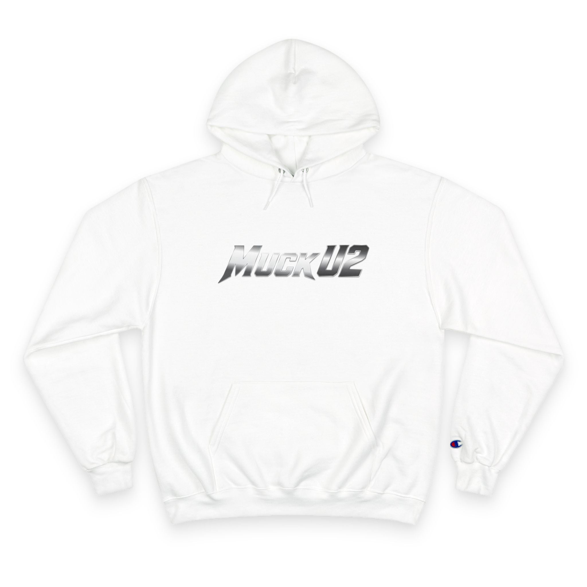 MuckU2 Poker Hoodie (gradient silver/black logo/SKU 100049)