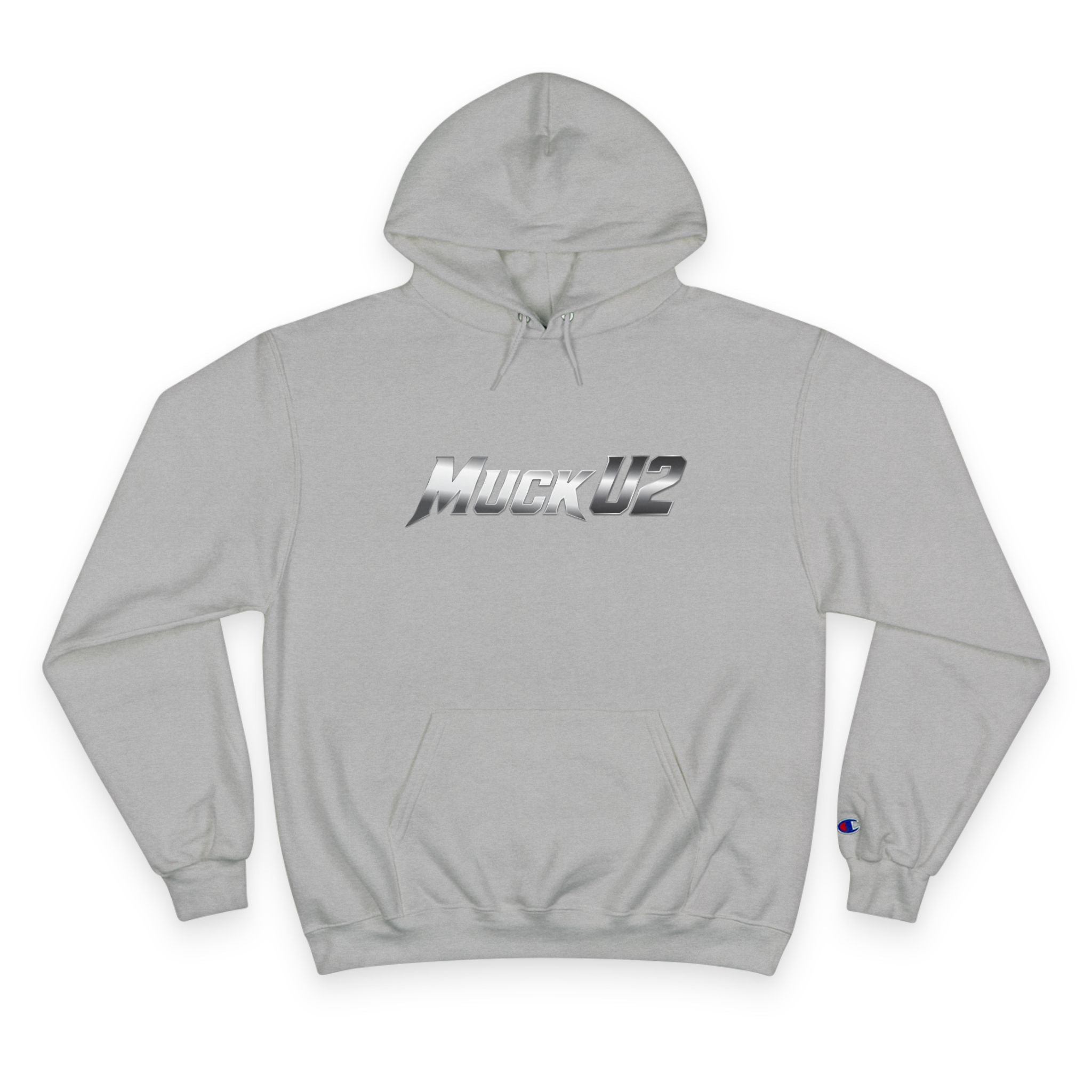 MuckU2 Poker Hoodie (gradient silver/black logo/SKU 100049)