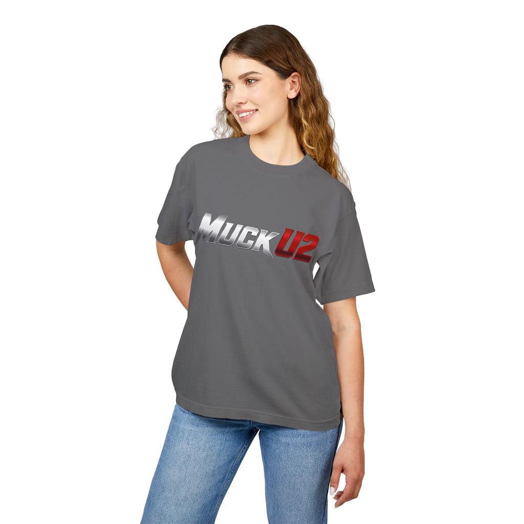 MuckU2 High Quality Poker Tee (gradient silver/red logo/SKU 100057)