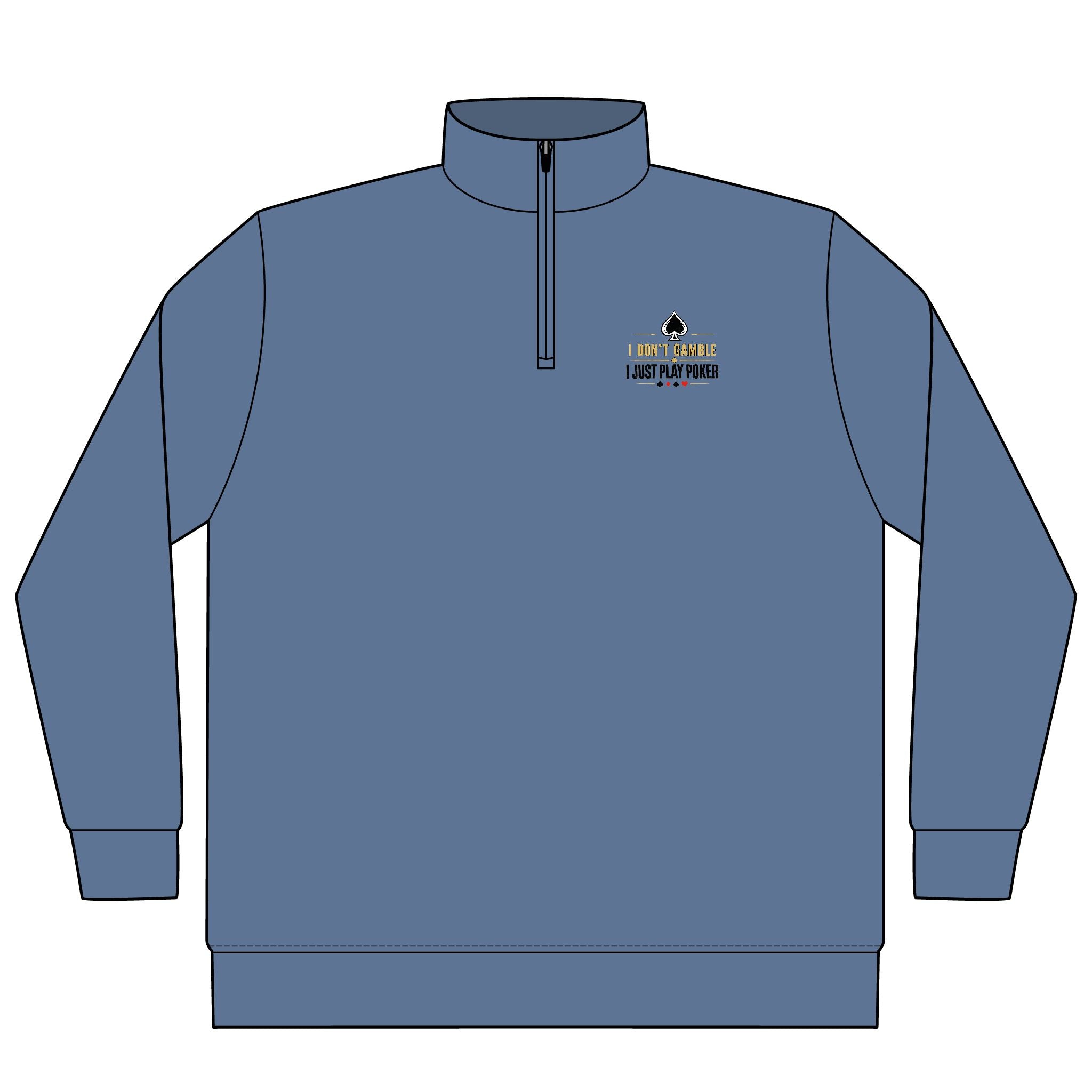 Limited Edition Zip Pullover (gold/black logo) — I Just Play Poker