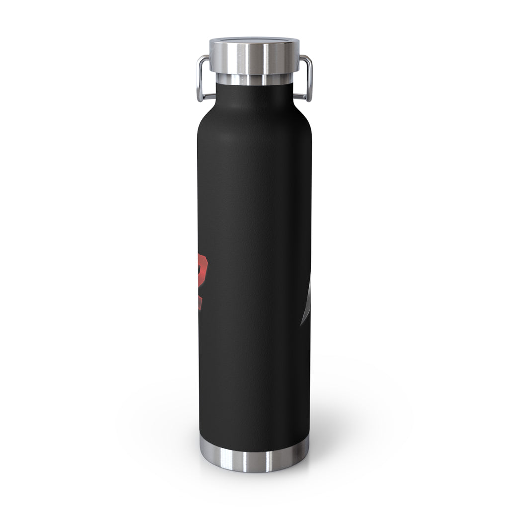 MuckU2 Insulated Water Bottle (gradient silver/red logo SKU 100013)