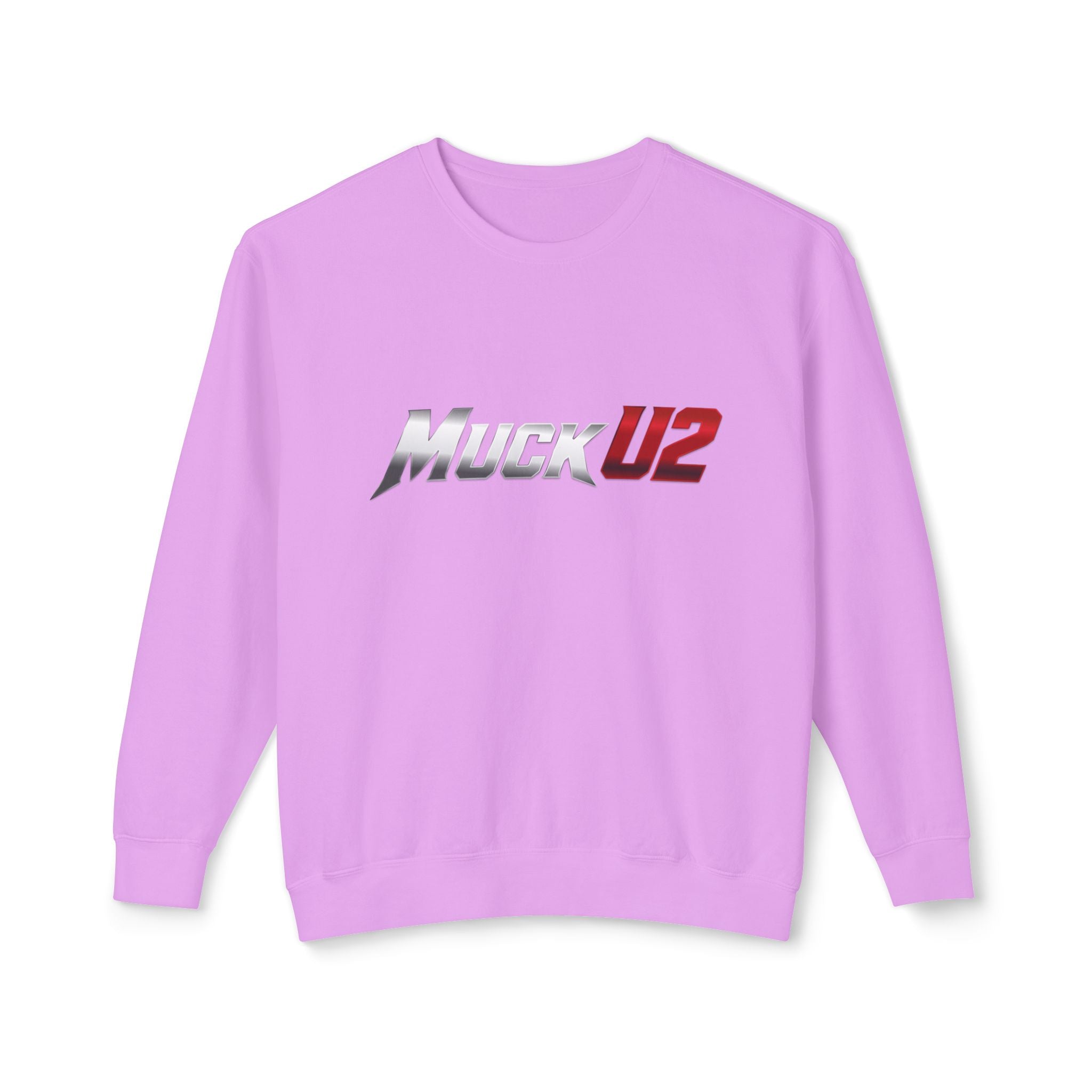 MuckU2 Poker Crewneck Sweatshirt (gradient silver/red logo/SKU 100064)