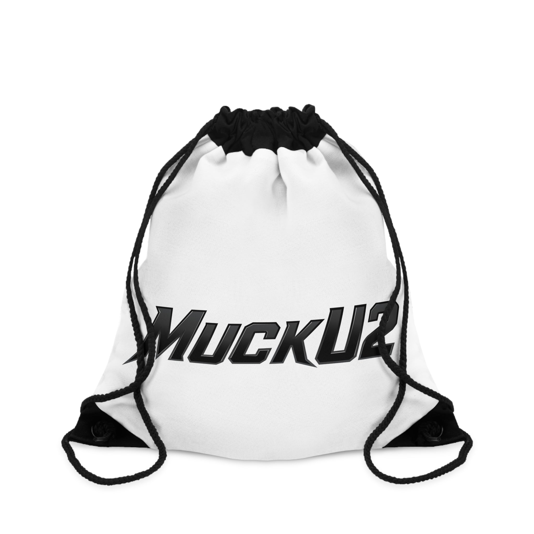 MuckU2 Poker Drawstring Bag (black logo/SKU 100087)
