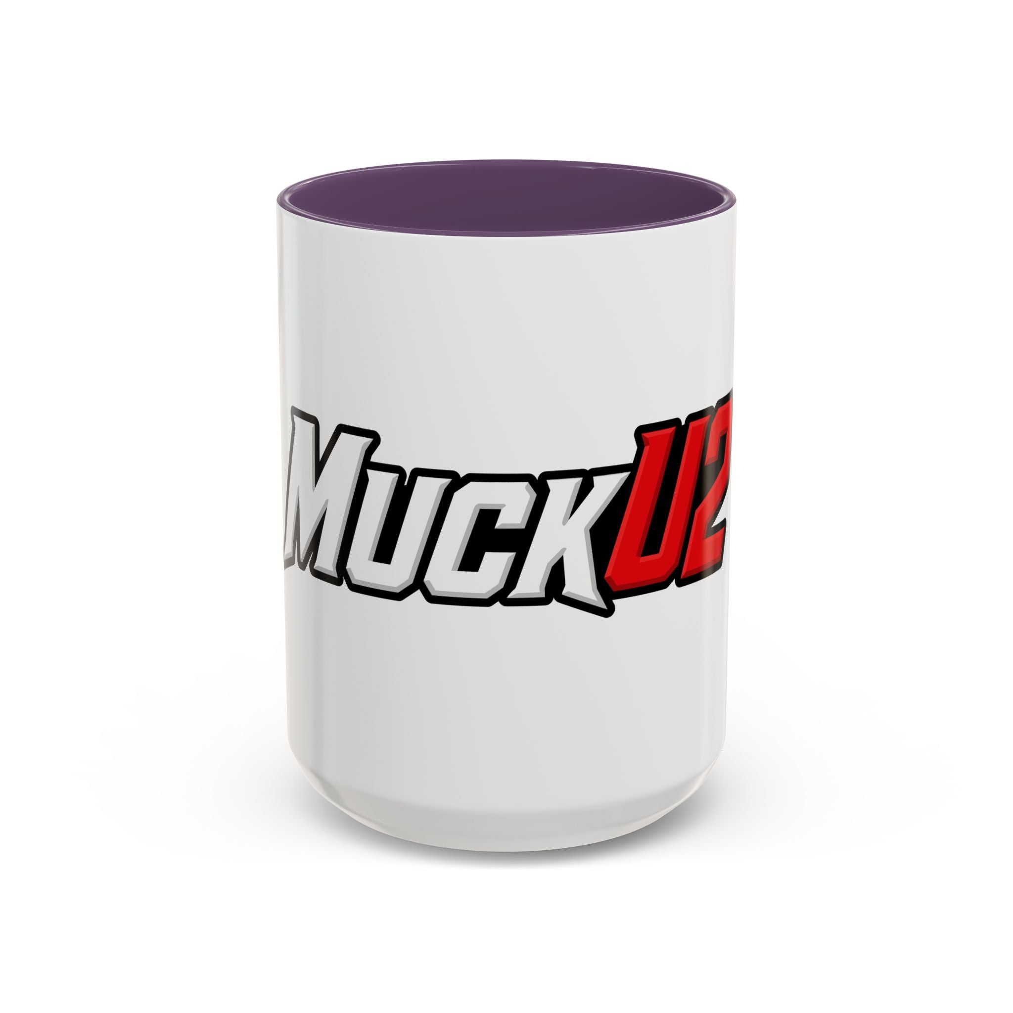MuckU2 Classic White Mug (white/red logo/SKU 100047)