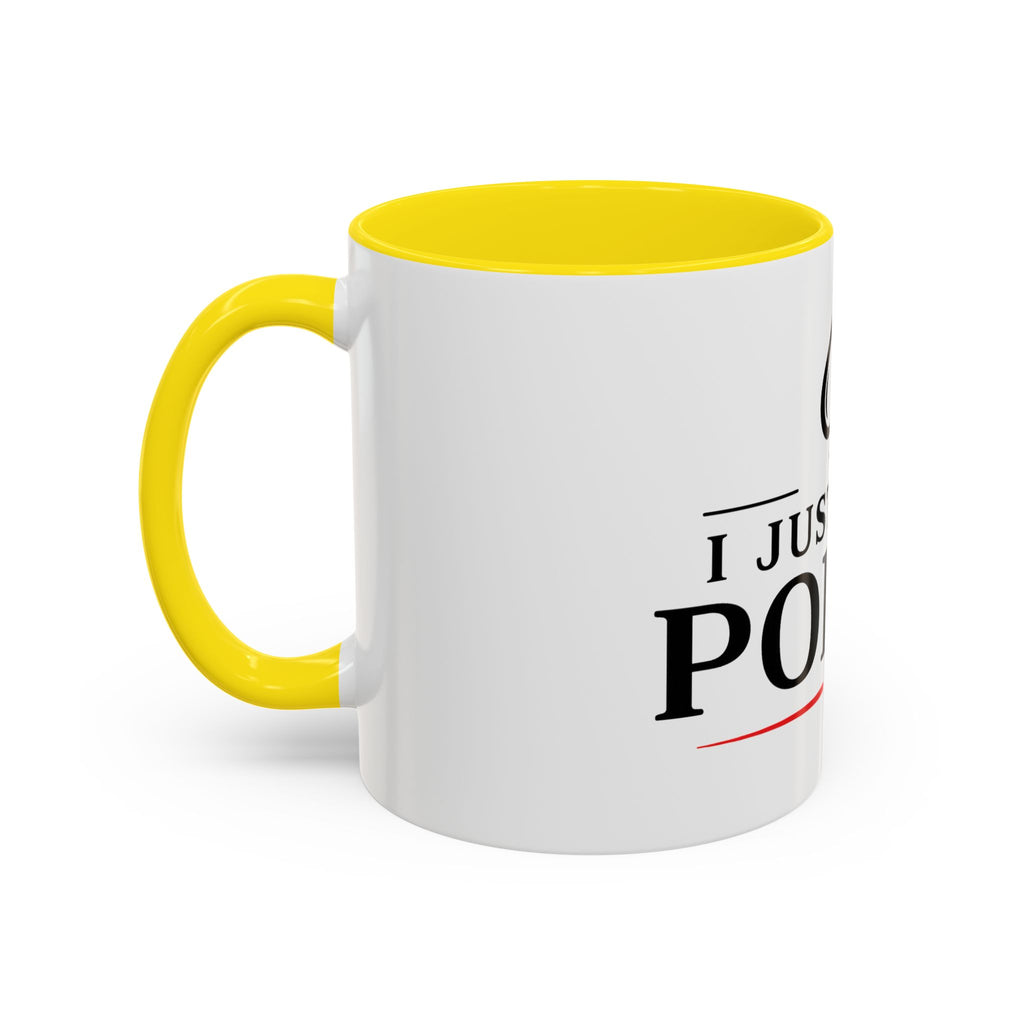 Poker Lover Accent Coffee Mug — "I Just Play Poker" 11/15oz